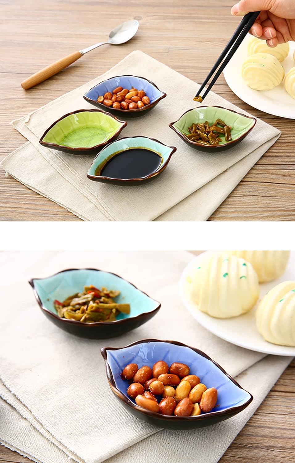 Lovely Leaf Shaped Ceramic Seasoning Dishes/Tea Bag Holders/Ketchup / Leaves / Unspecified Size