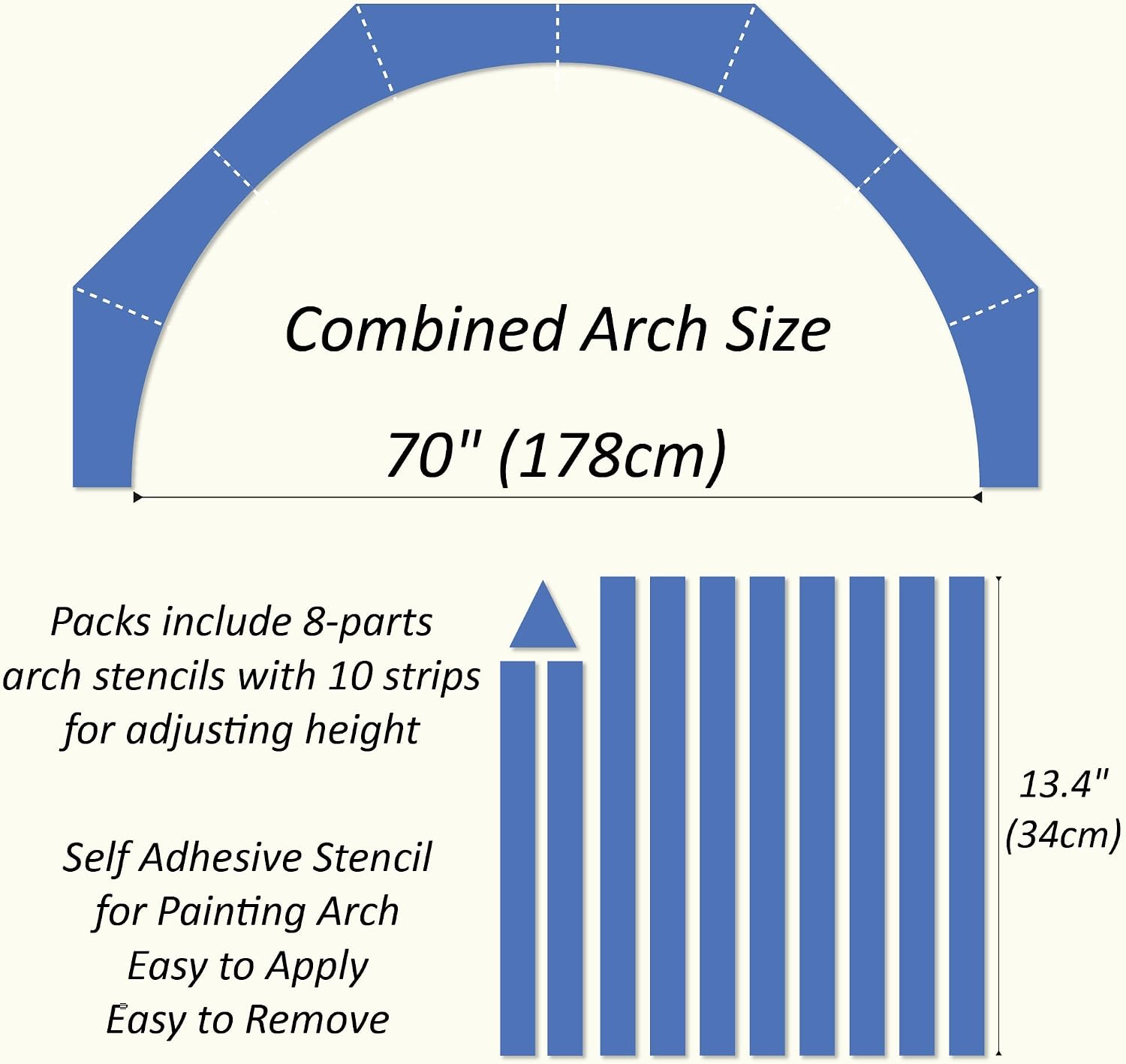 Boho Arch Wall Stencil for Painting Large Pattern / 70 IN