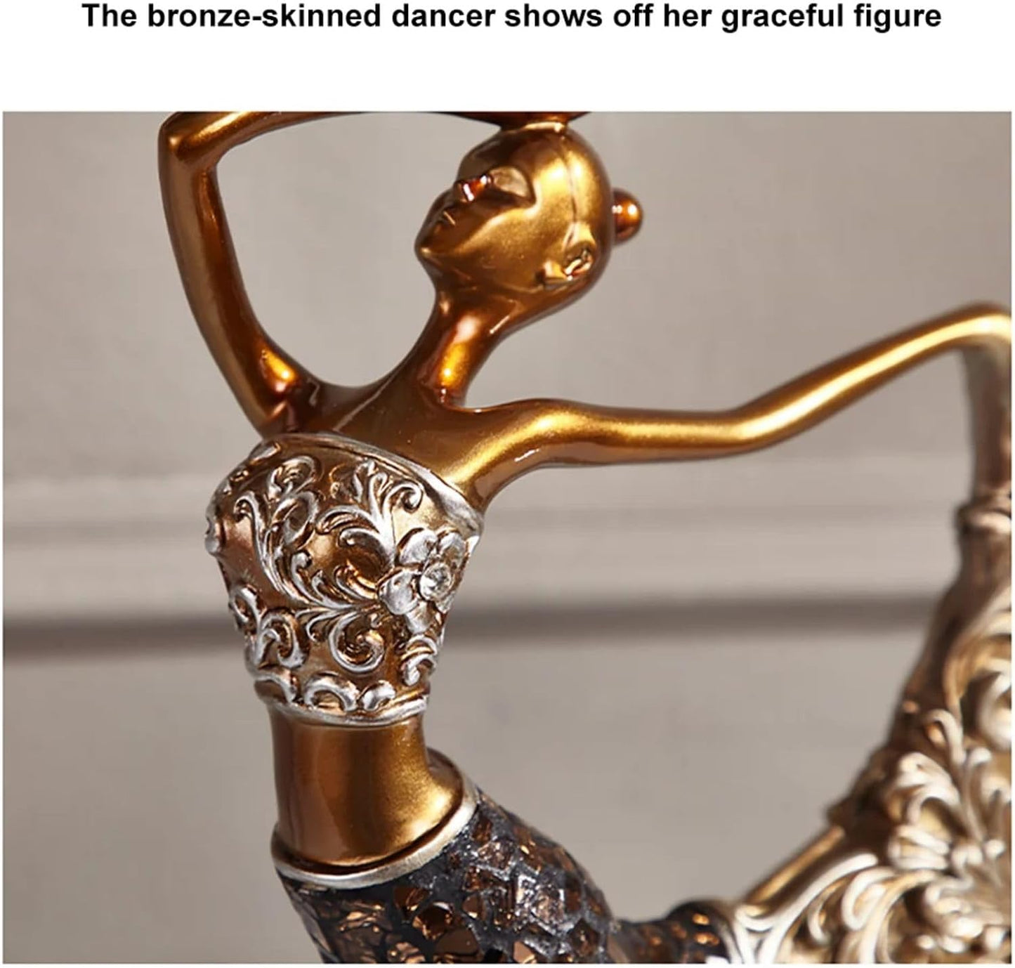 Vintage Figure Statue Set / Gold / Set of 3