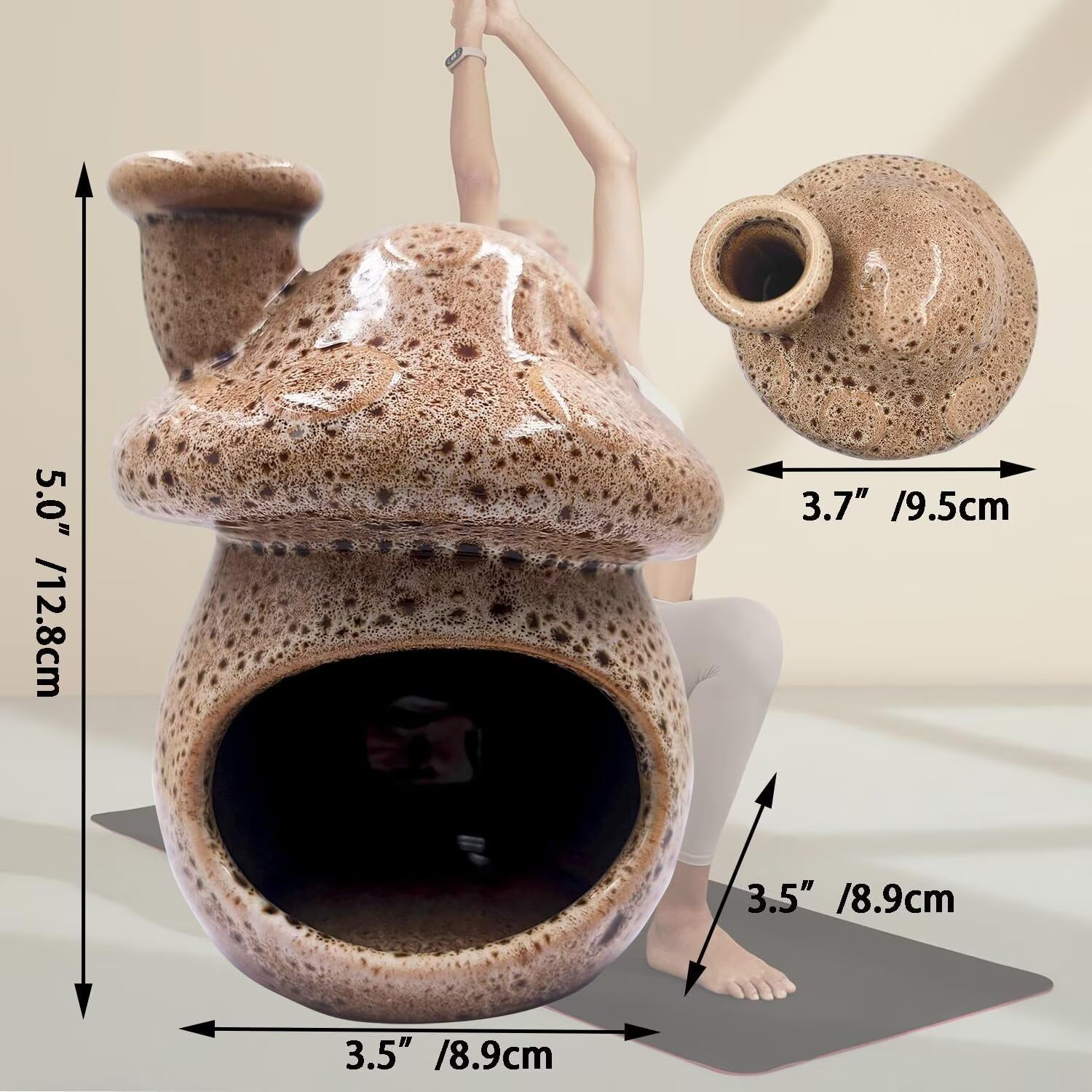 Palo Santo Holder and Sage Burner / Speckled White