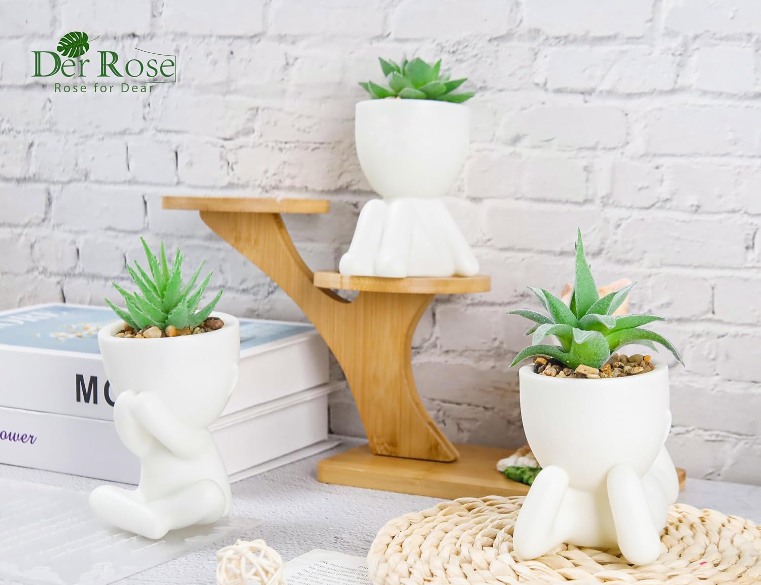 Fake Plants / White / Set of 3