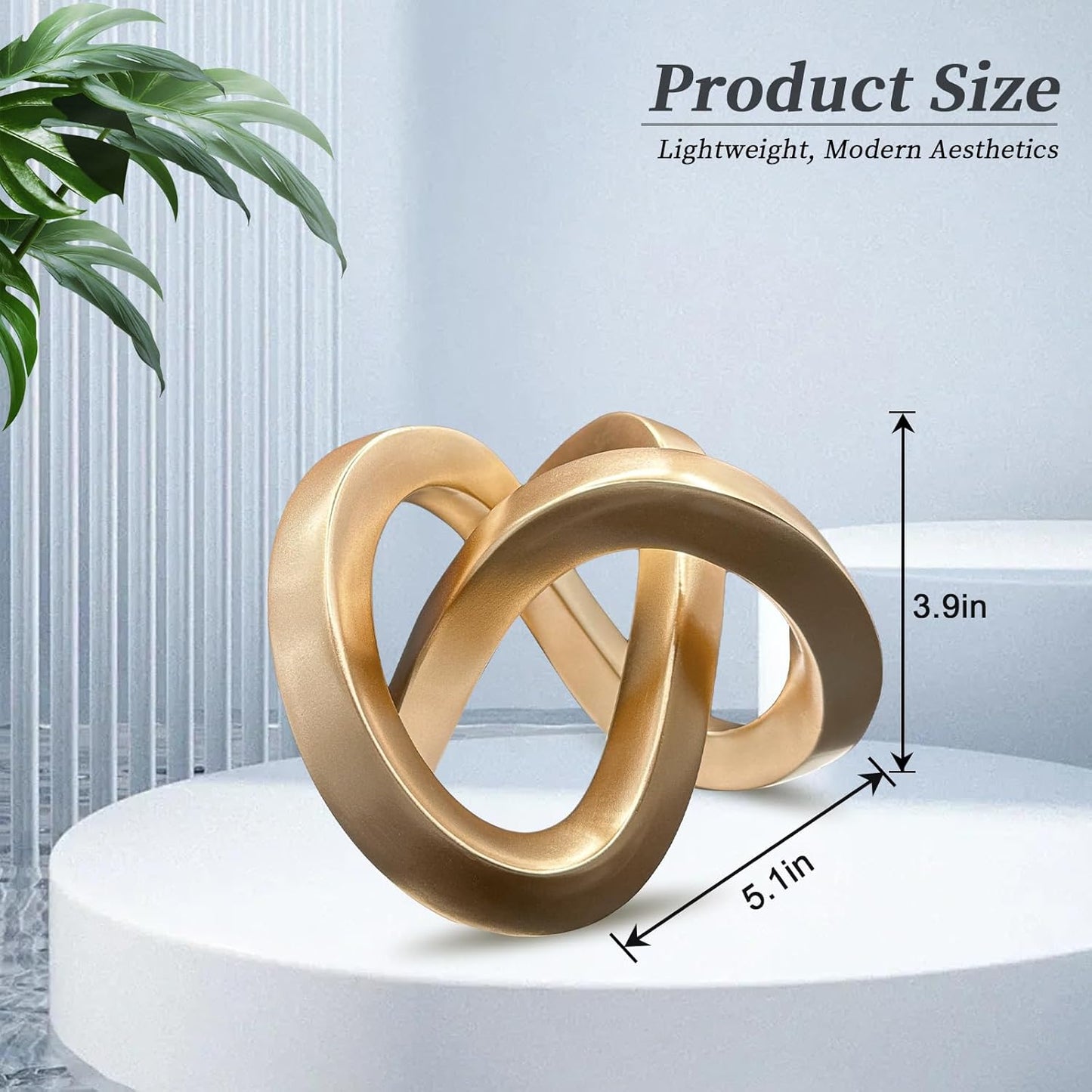 Multi-Angle Geometric Sculptures Statues / Gold