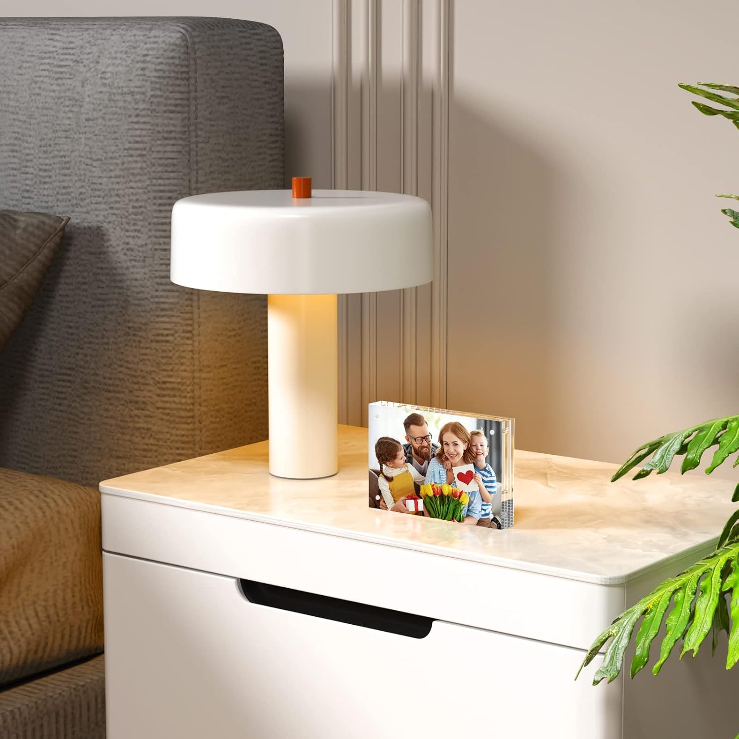 NIUBEE 4x6 Acrylic Photo Frames 5 Pack, Clear Desktop Double Sided Magnetic Picture Display
