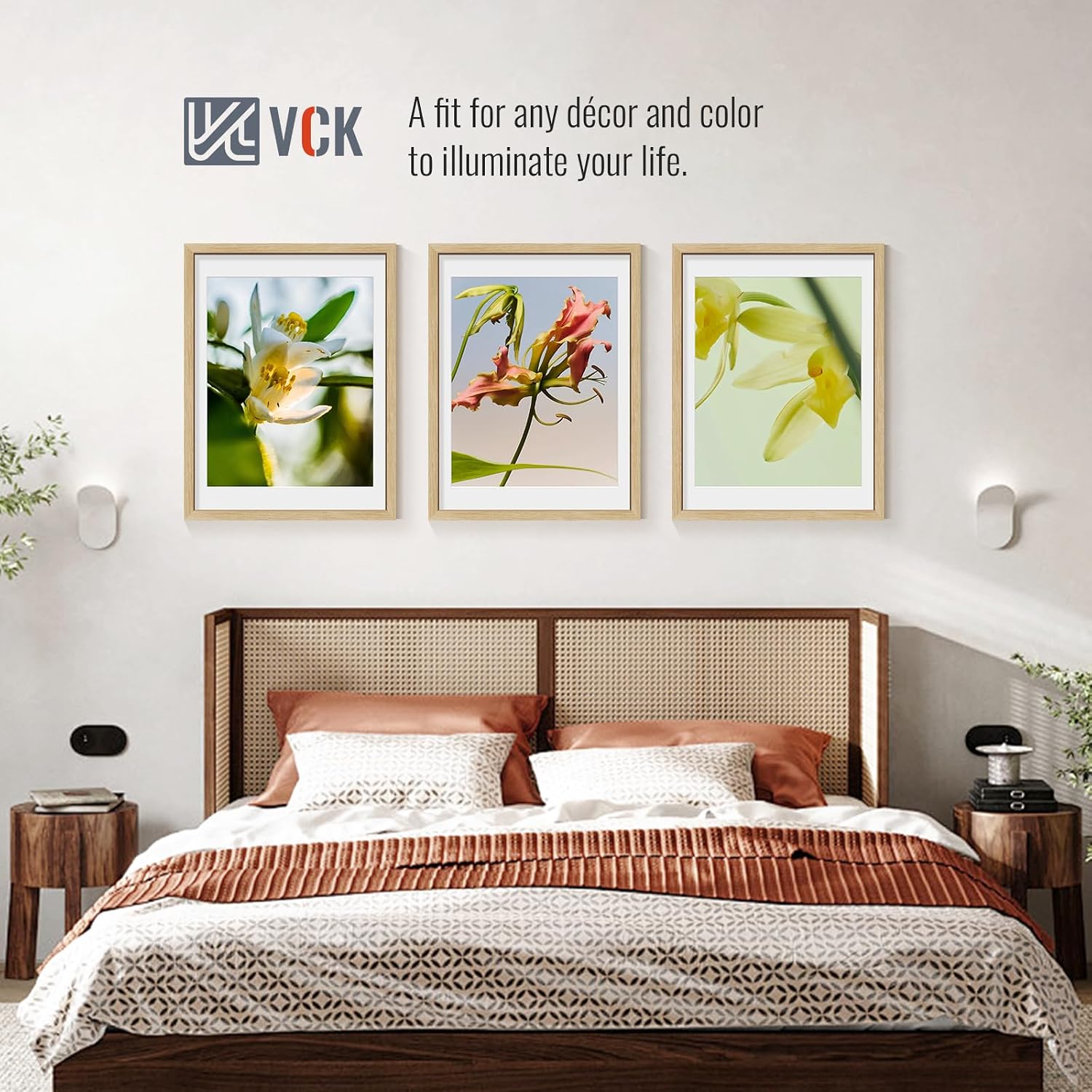 VCK 18x24 Poster Frame 5 Pack - Natural Oak, High-End Wood Picture Frames with Polished Plexiglass, Display 16x20 Photo