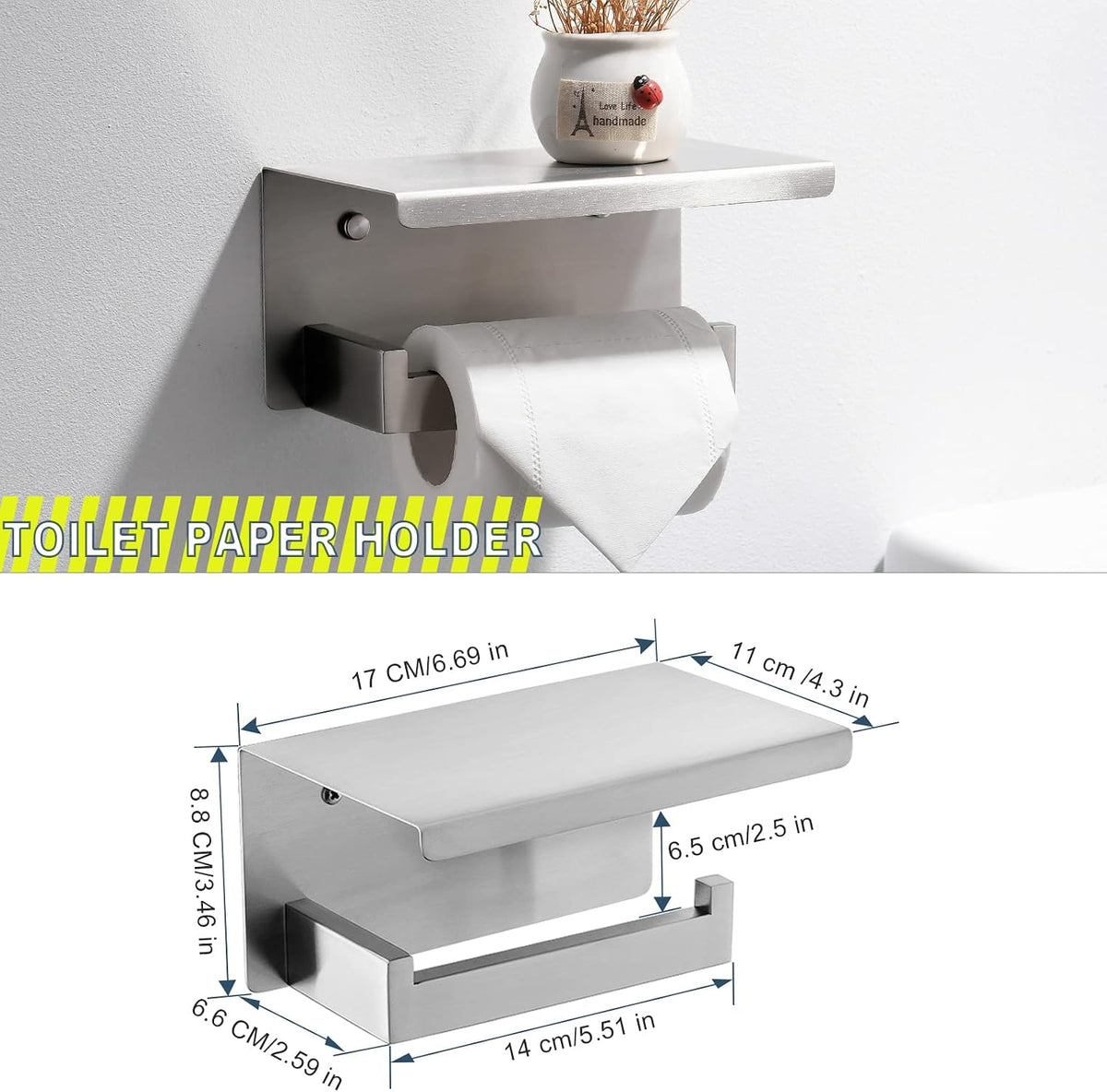 Brushed 4-Piece Bathroom Hardware Set Premium Stainless Steel Bath Towel Bar Sets Wall Mounted Bathroom Toilet Paper