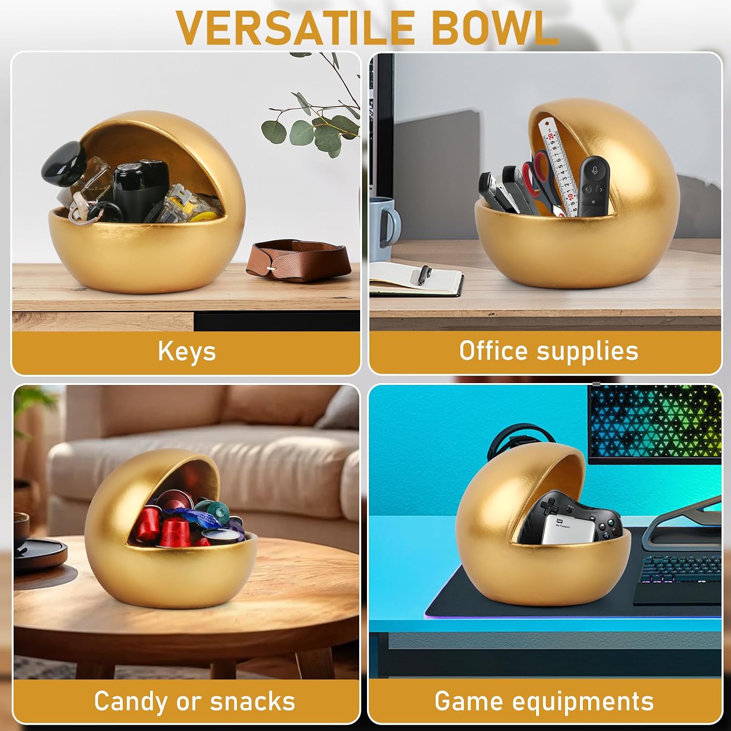 Decorative Candy Bowl / Gold / S