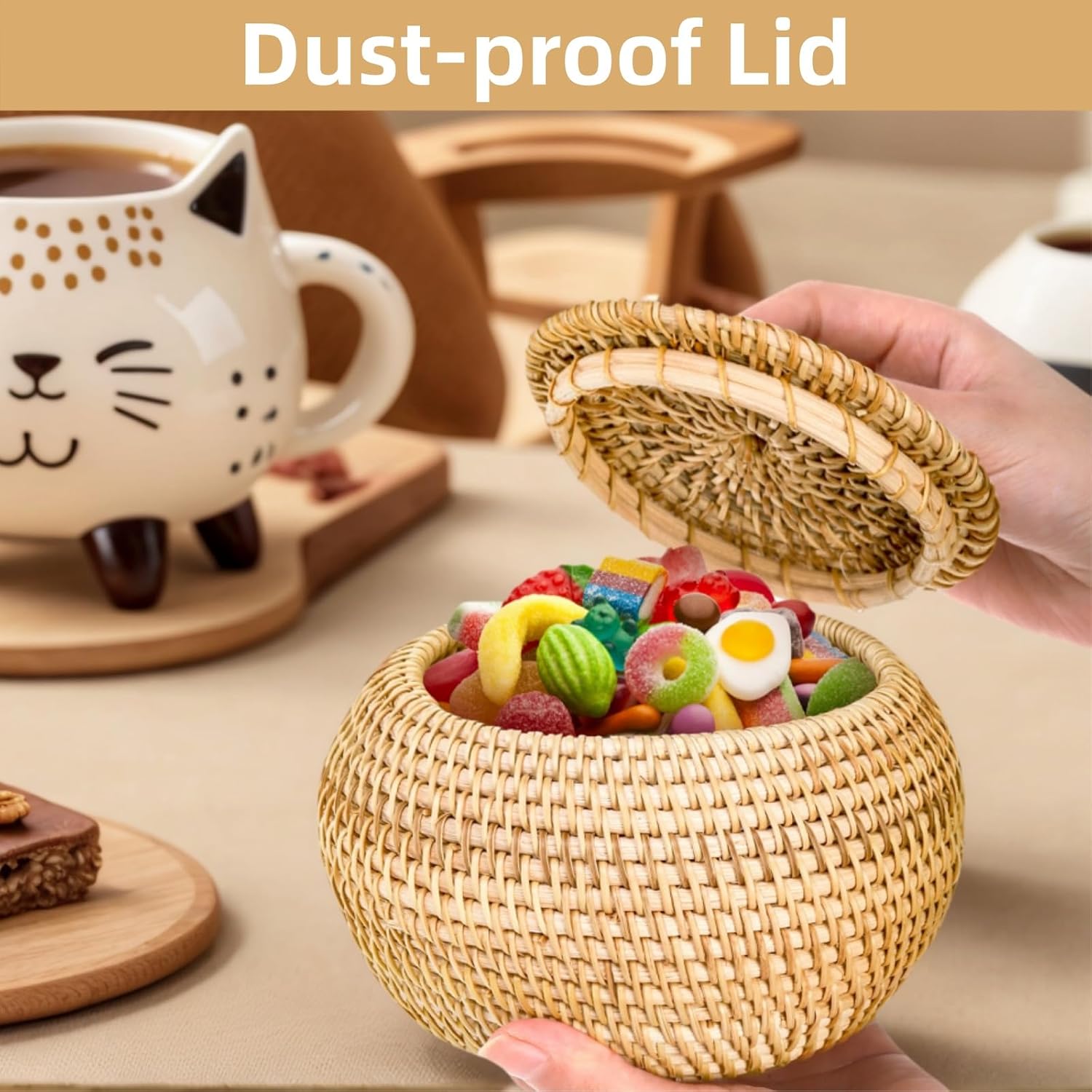 Small Rattan Basket Box