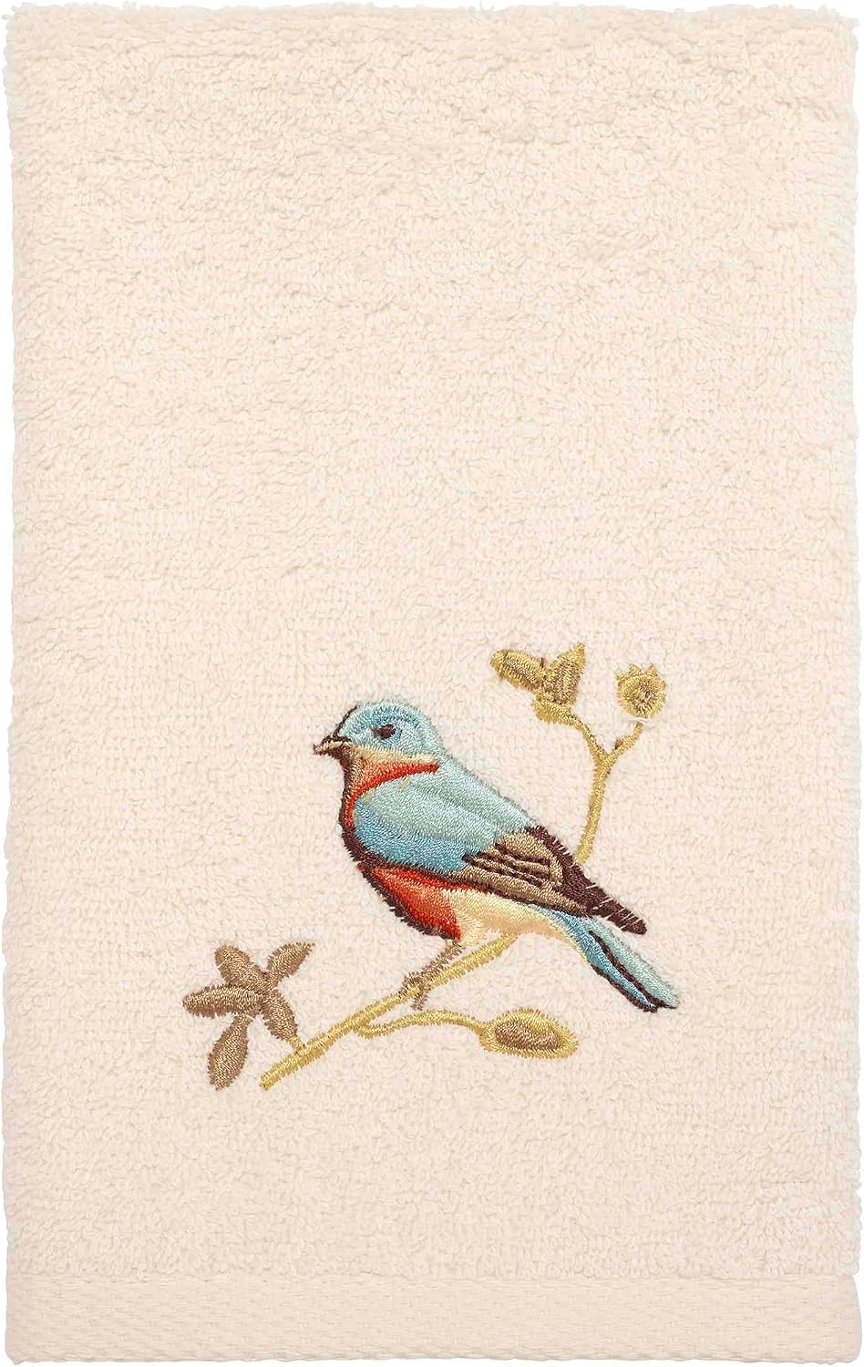 Avanti Linens - 3pc Towel Set, Soft & Absorbent Cotton Towels (Premier Songbirds Collection) | 100% Cotton, 3-Piece