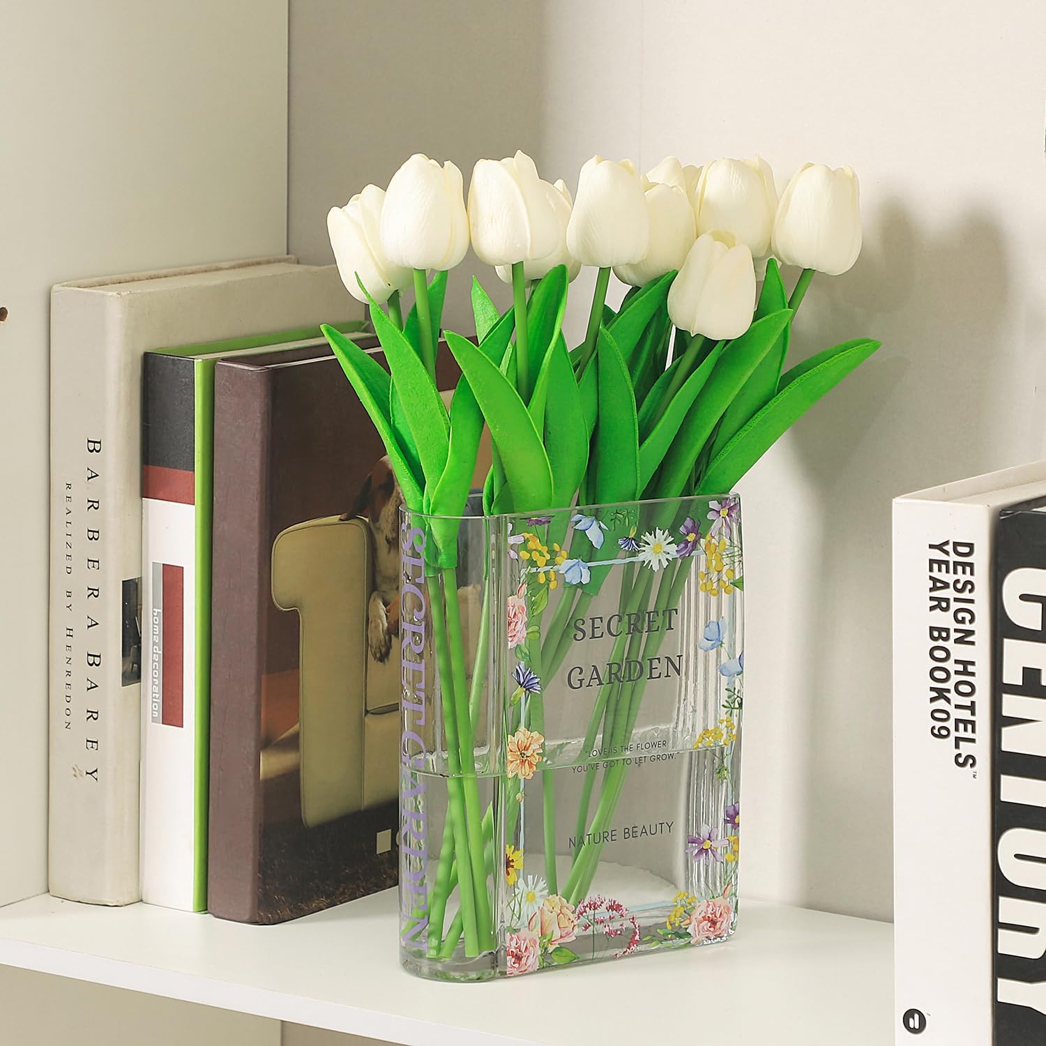 Glass Book Vase / Sg / Glass-7.8 / Clear