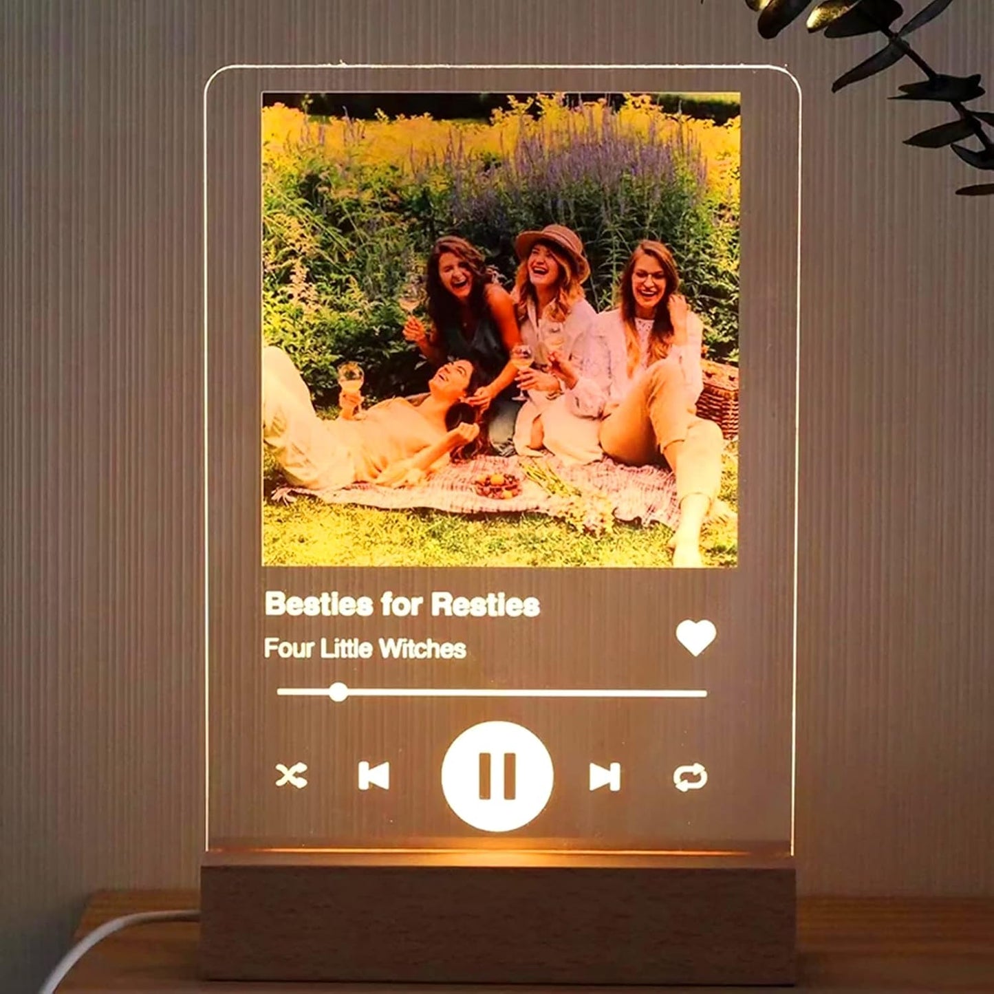Warm/ Light / 2-Piece LED Lights Display Stand / White