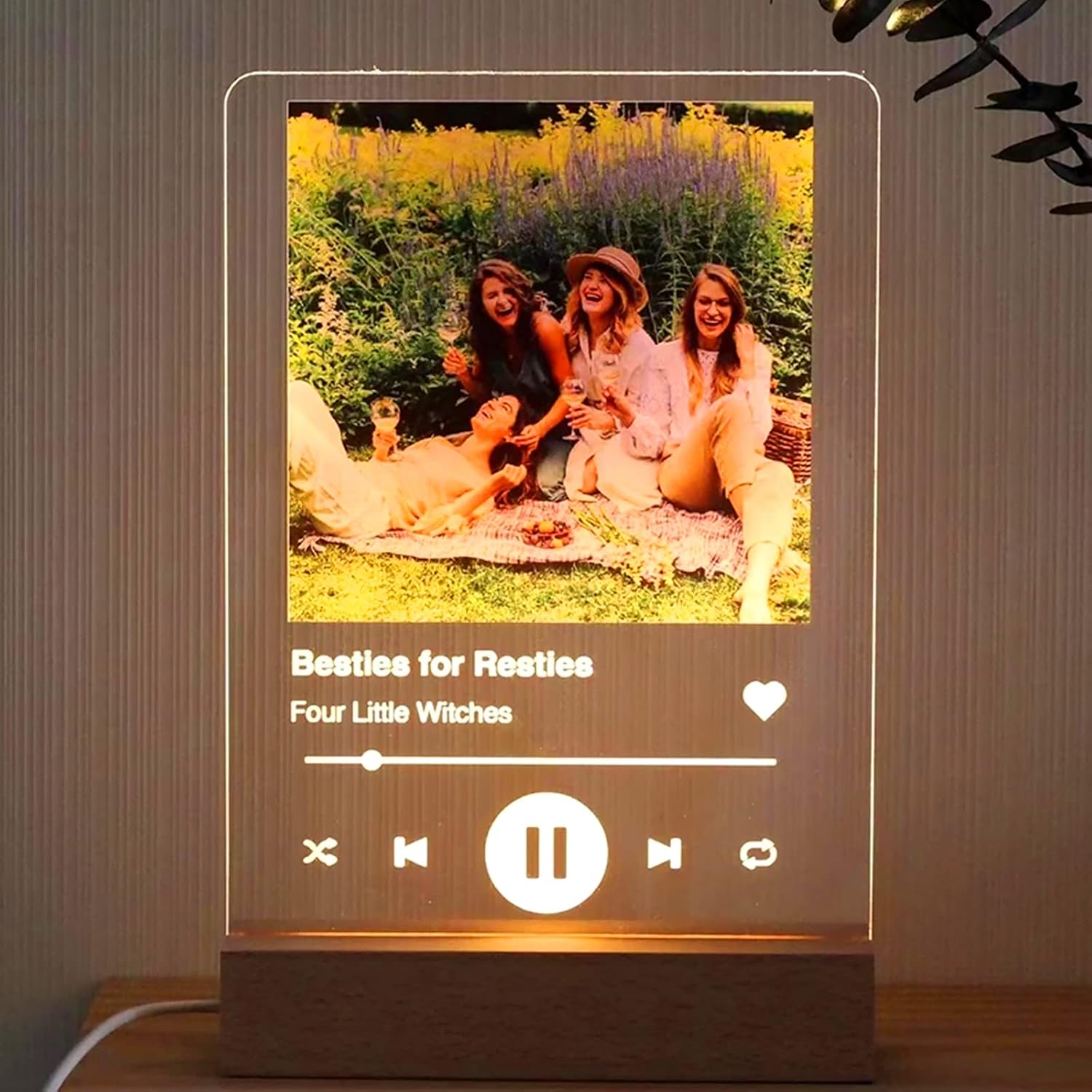Warm/ Light / 2-Piece LED Lights Display Stand / White