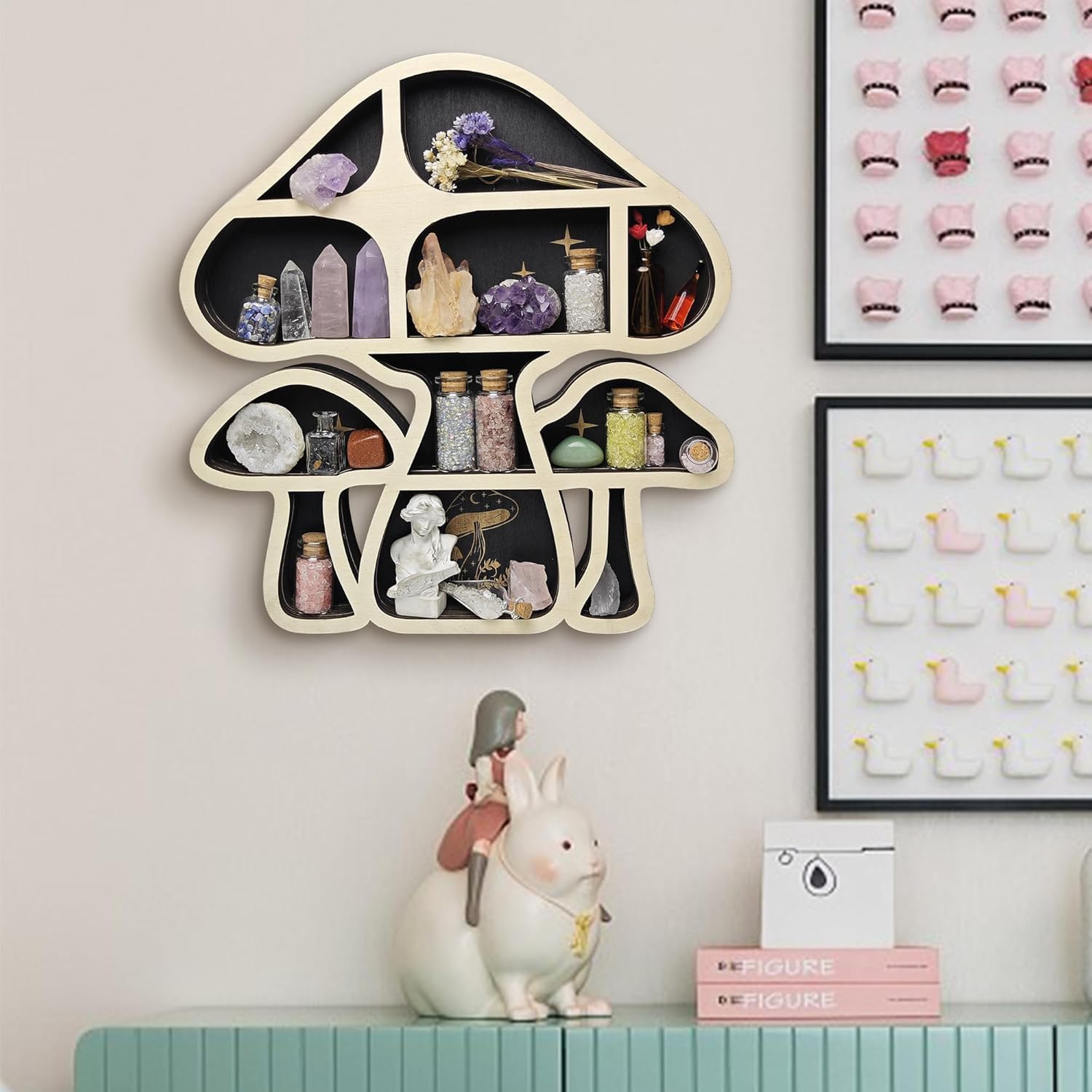 Mushroom Decor Floating Shelves / 3 Mushrooms