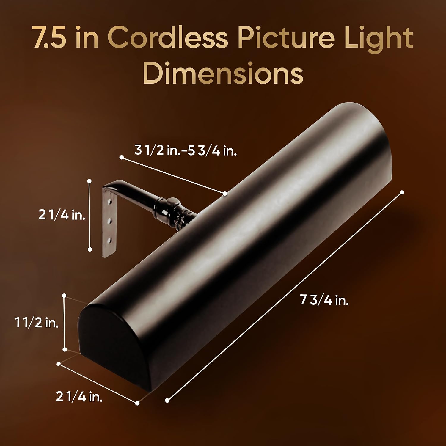 Concepdesigns Picture Light, Battery Operated Picture Light, Dimmable Wireless Picture Lights for wall, Art Light