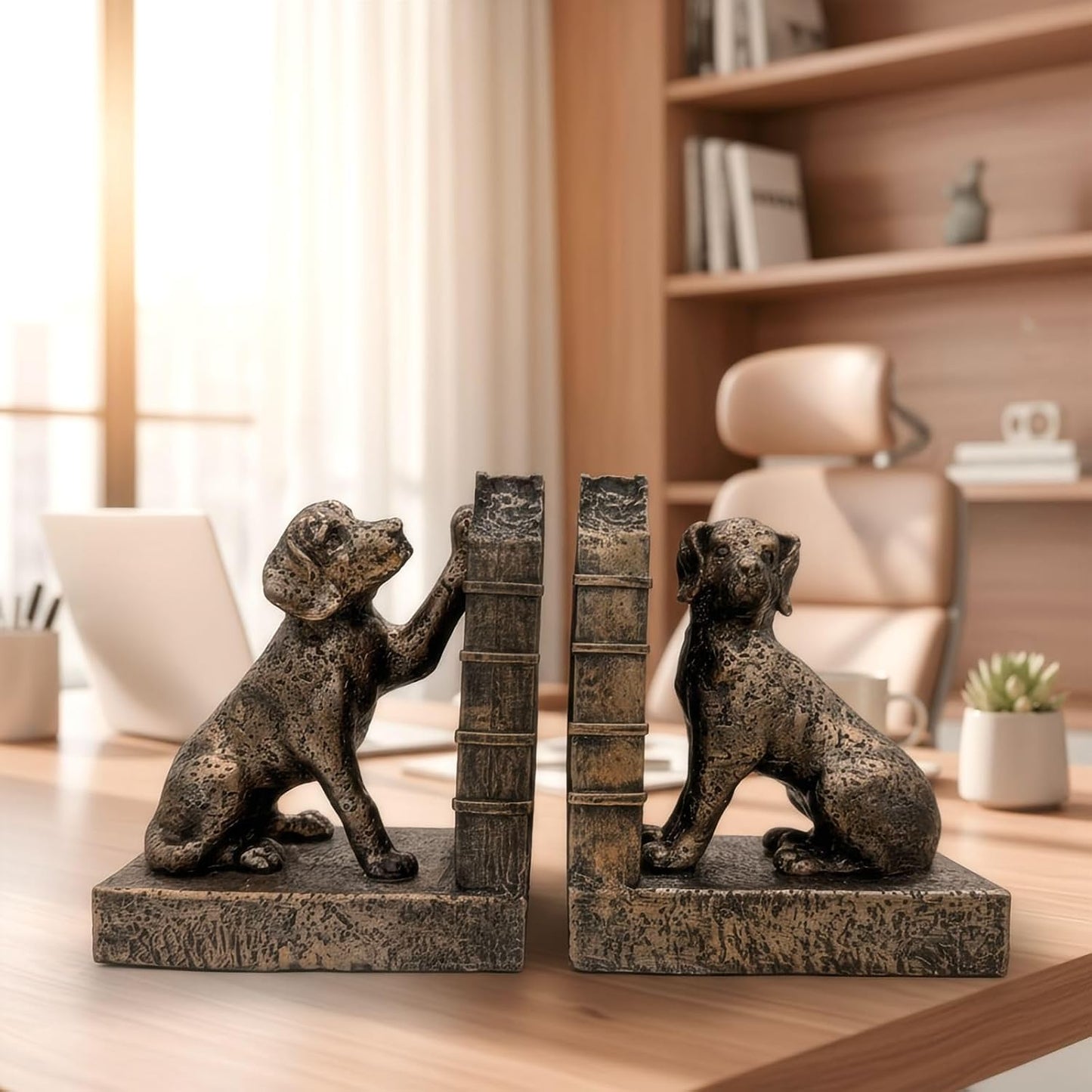 Vintage Old-Money Book Ends for Heavy Books Labrador Animal / Dog / Set of 2