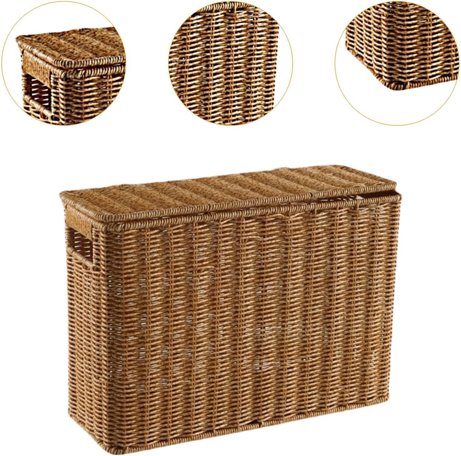 Narrow and Tall Storage Box Woven Storage Basket / S