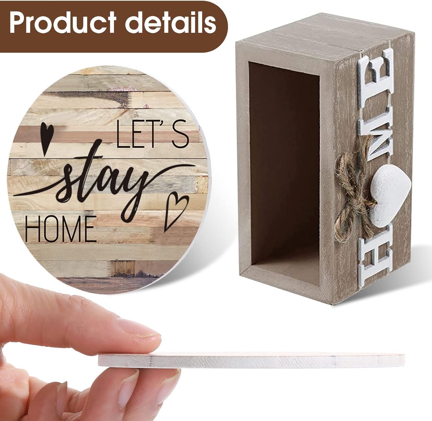 Holder 4'' Funny Decoration / Farmhouse Color / Set of 6