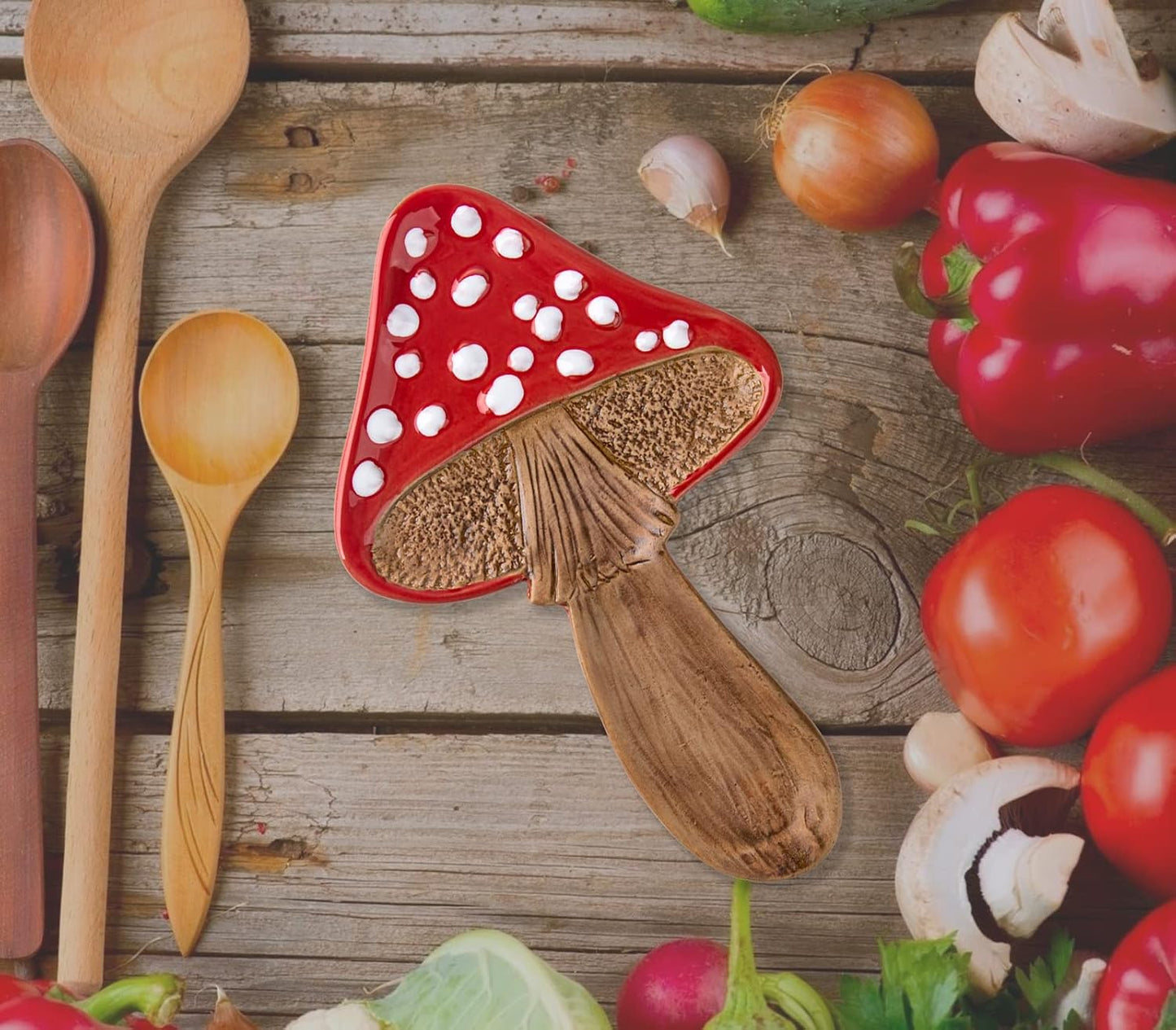 Spoon Rest Spoon Holder For Stove Top Mushroom Spoon Rest