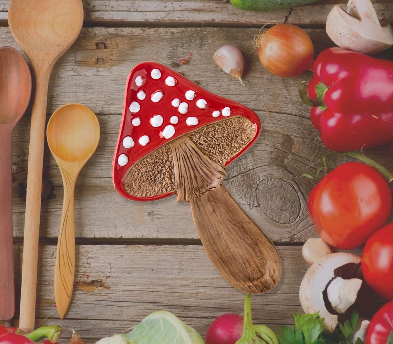 Spoon Rest Spoon Holder For Stove Top Mushroom Spoon Rest
