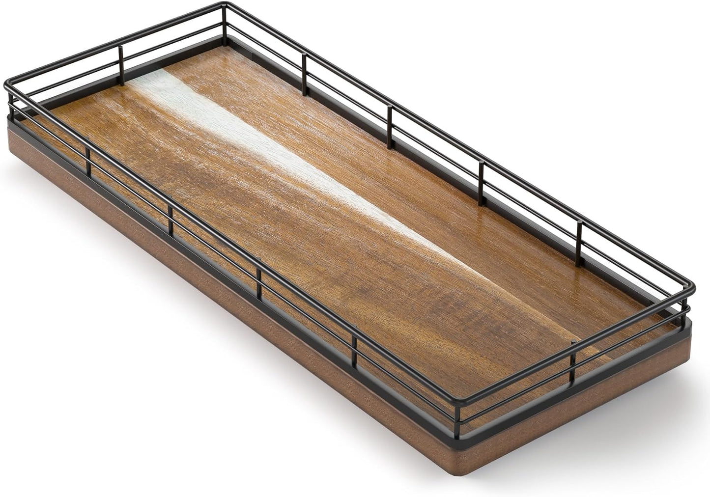Wood Bathroom Vanity Tray / Acacia / 11 x 4.3 x 1.5