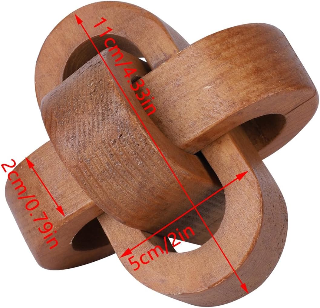 Wood Knot Decor Table Decor Shelf Decor Table Books Hand Carved Home Decoration / Coffee / 4.3 Inch