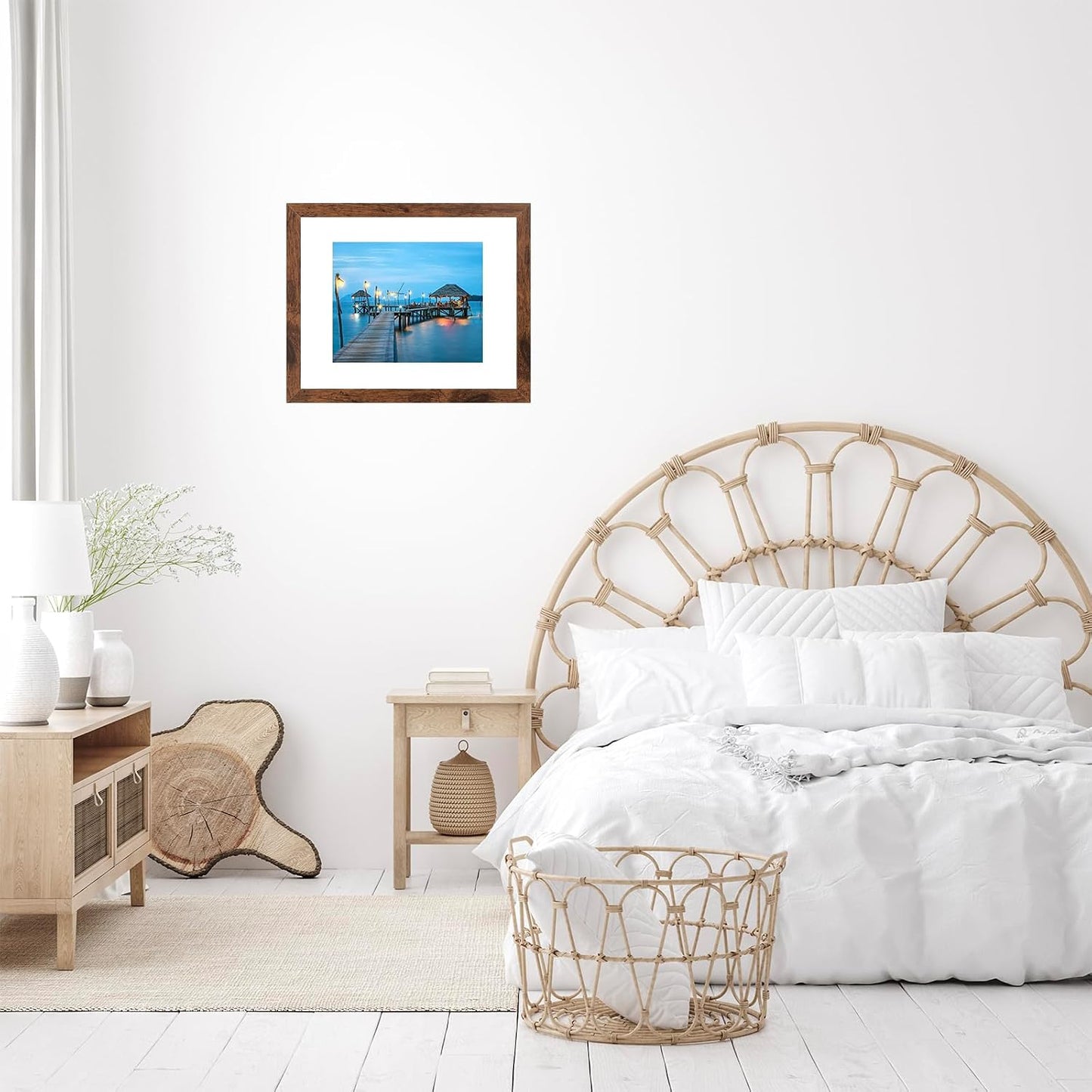 10x14 Picture Frame Set of 12 for 30 x 40 cm Diamond Art Painting, Display 8.5x11 With Mat or 10x14 Without, Wood Wall