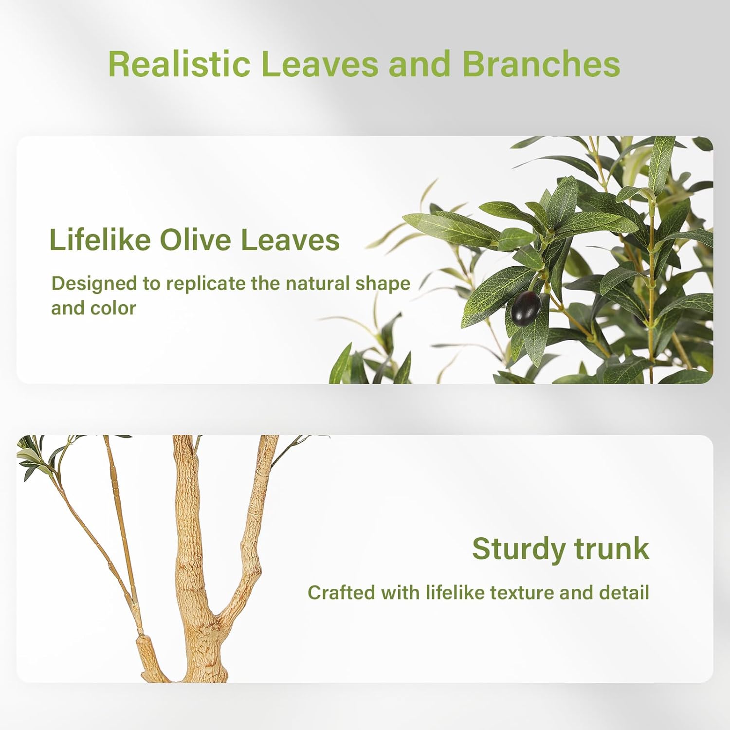 Planter Faux Olive Tree / 6ft / 6 Inch