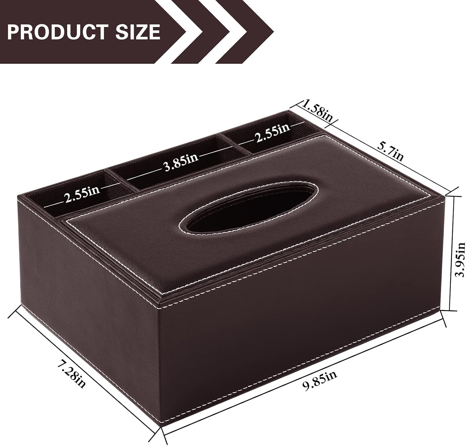 Multifunctional Tissue Box Holder / Brown