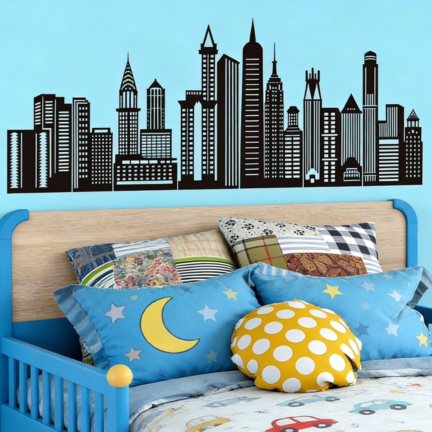 City Skyline Wall Stickers / Large / Black