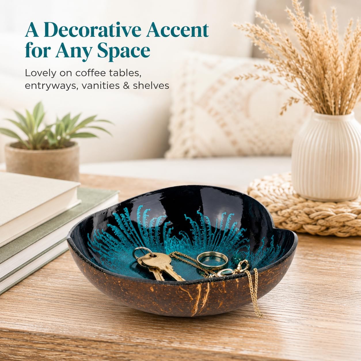 Key Bowl Holder for Entryway Table / Blue