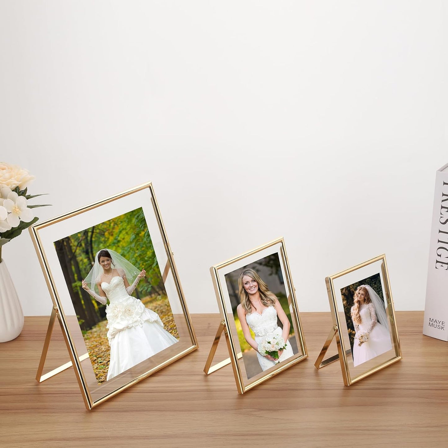 Floating Frame for picture / Gold / 4 x 6 / for ''2pk / Set of 2
