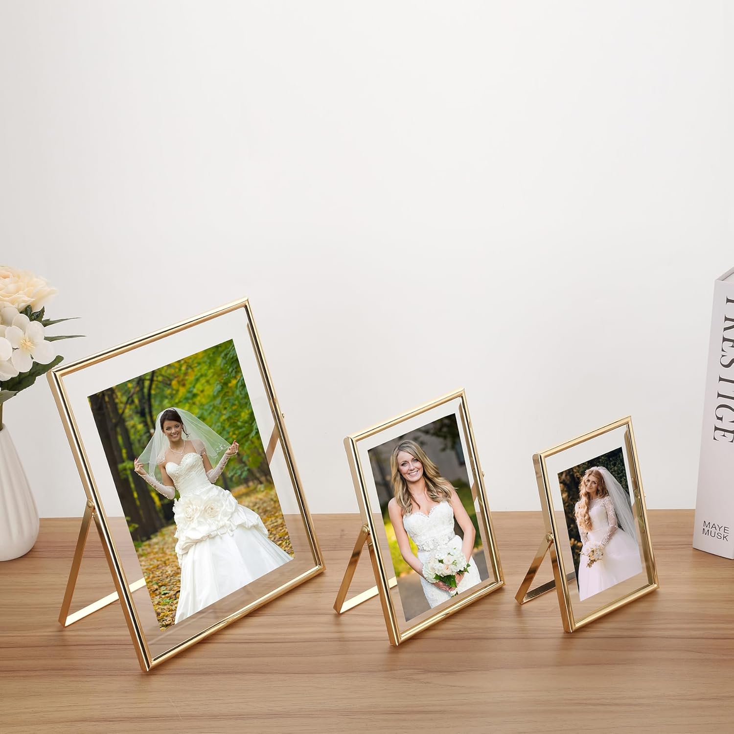 Floating Frame for picture / Gold / 4 x 6 / for ''2pk / Set of 2