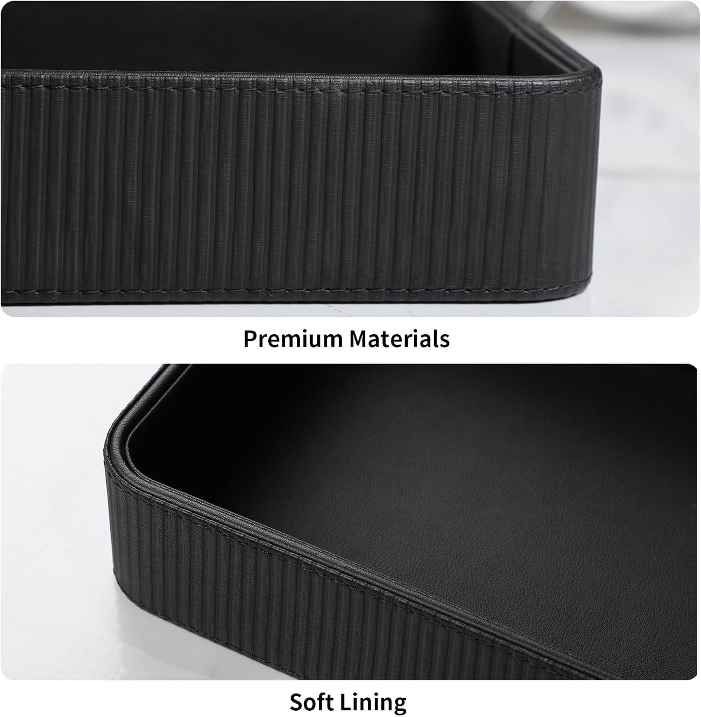 Modern Nightstand Organizer Bedside Desktop Storage for Womens and Men / Black