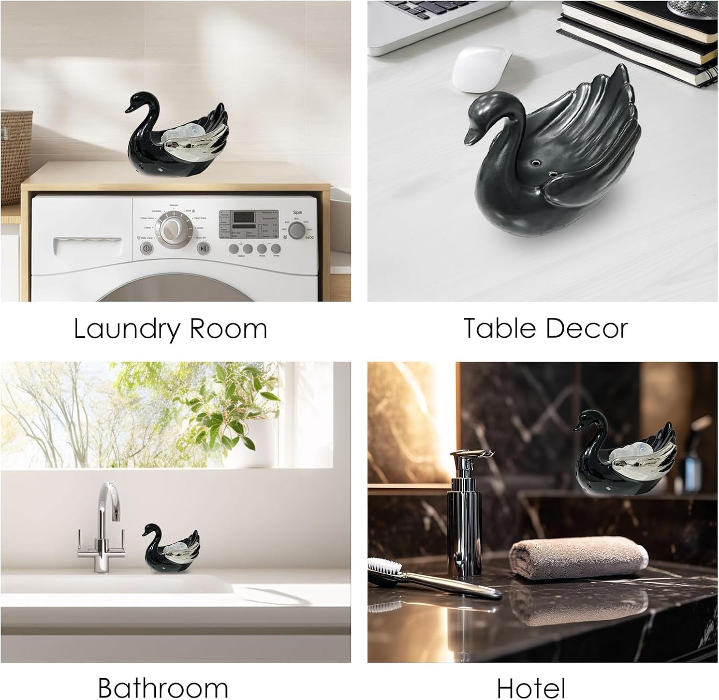 Decorative Drain Tray for Sink / Bright Black
