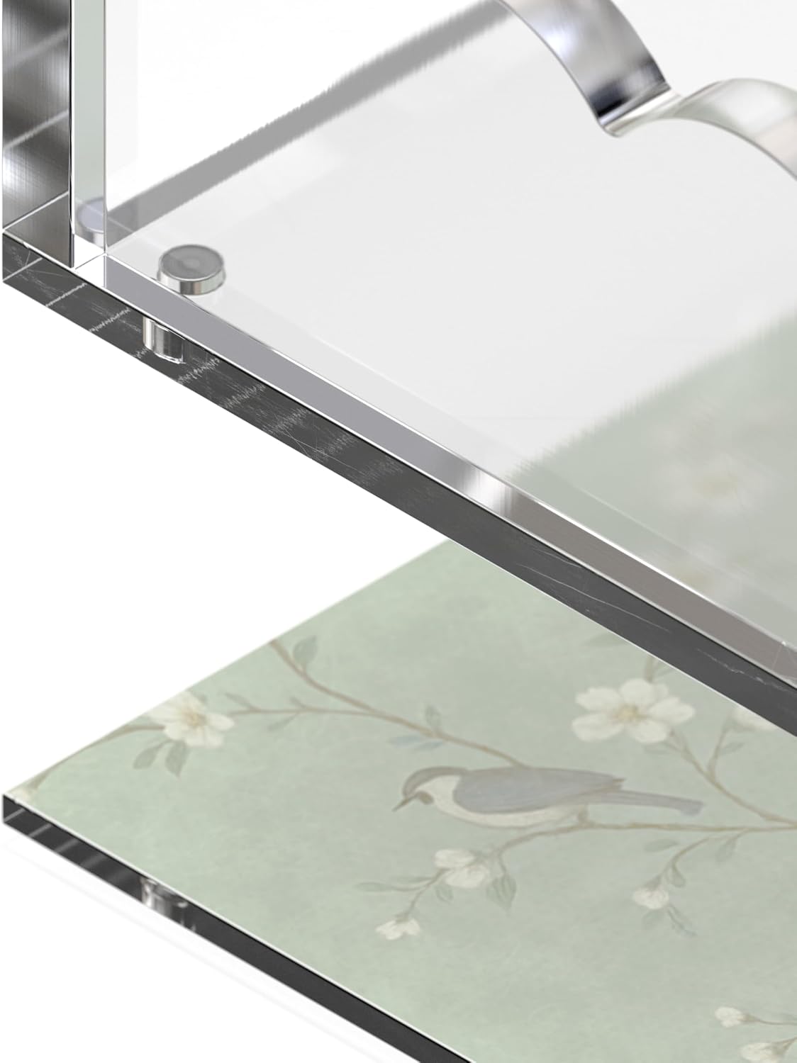Scalloped Acrylic Tray / Clear / 8 x 8