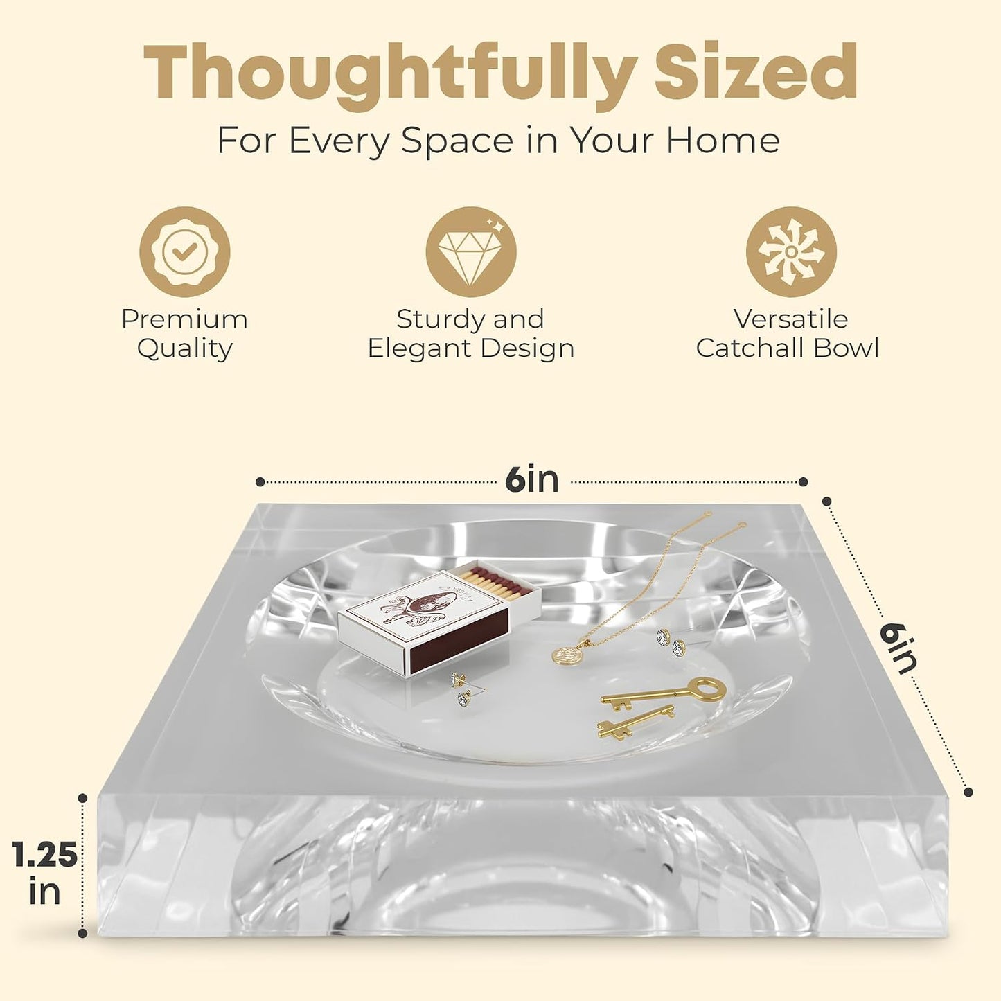 Acrylic Catchall Tray / Clear