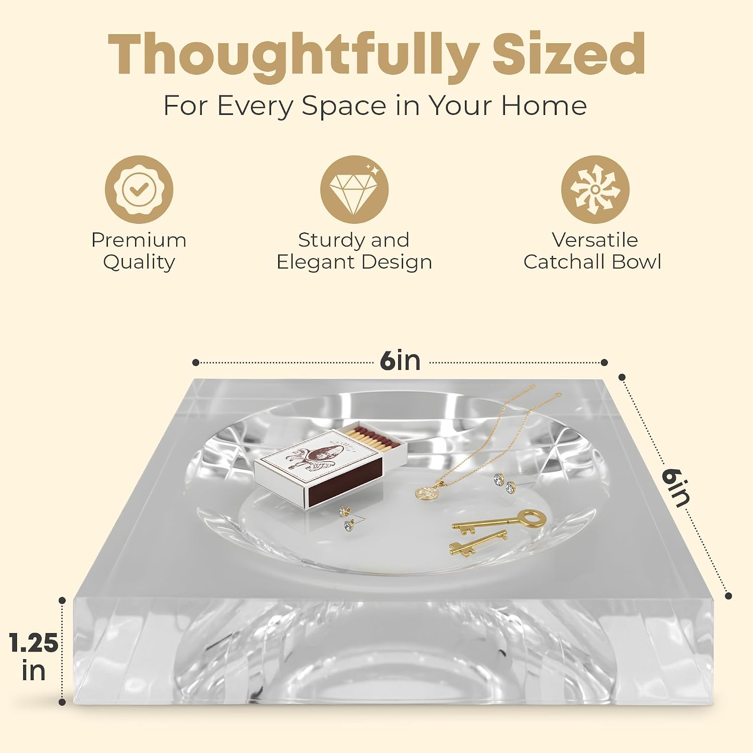 Acrylic Catchall Tray / Clear