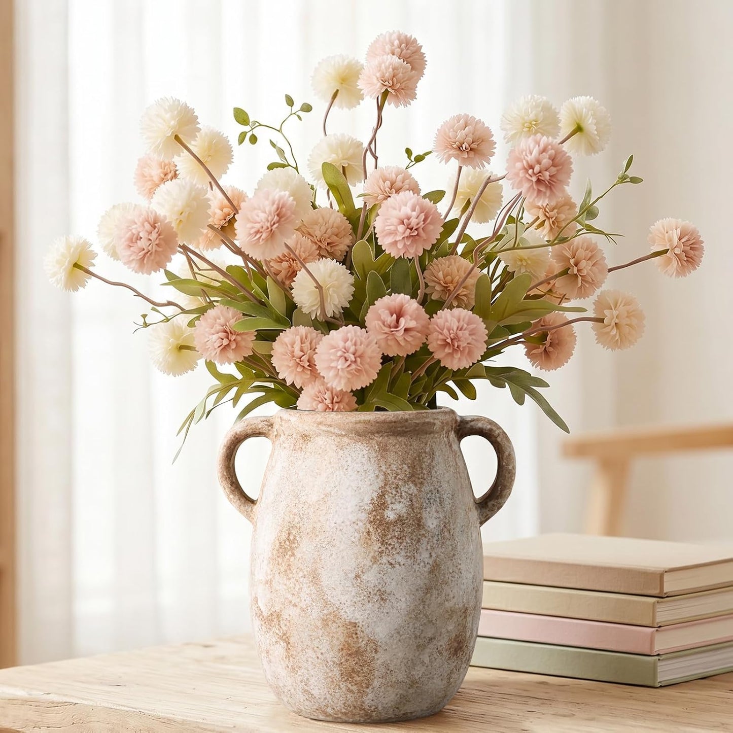 Ceramic Flower Vase / 1-terracotta/7.9 / 7.9 Inch