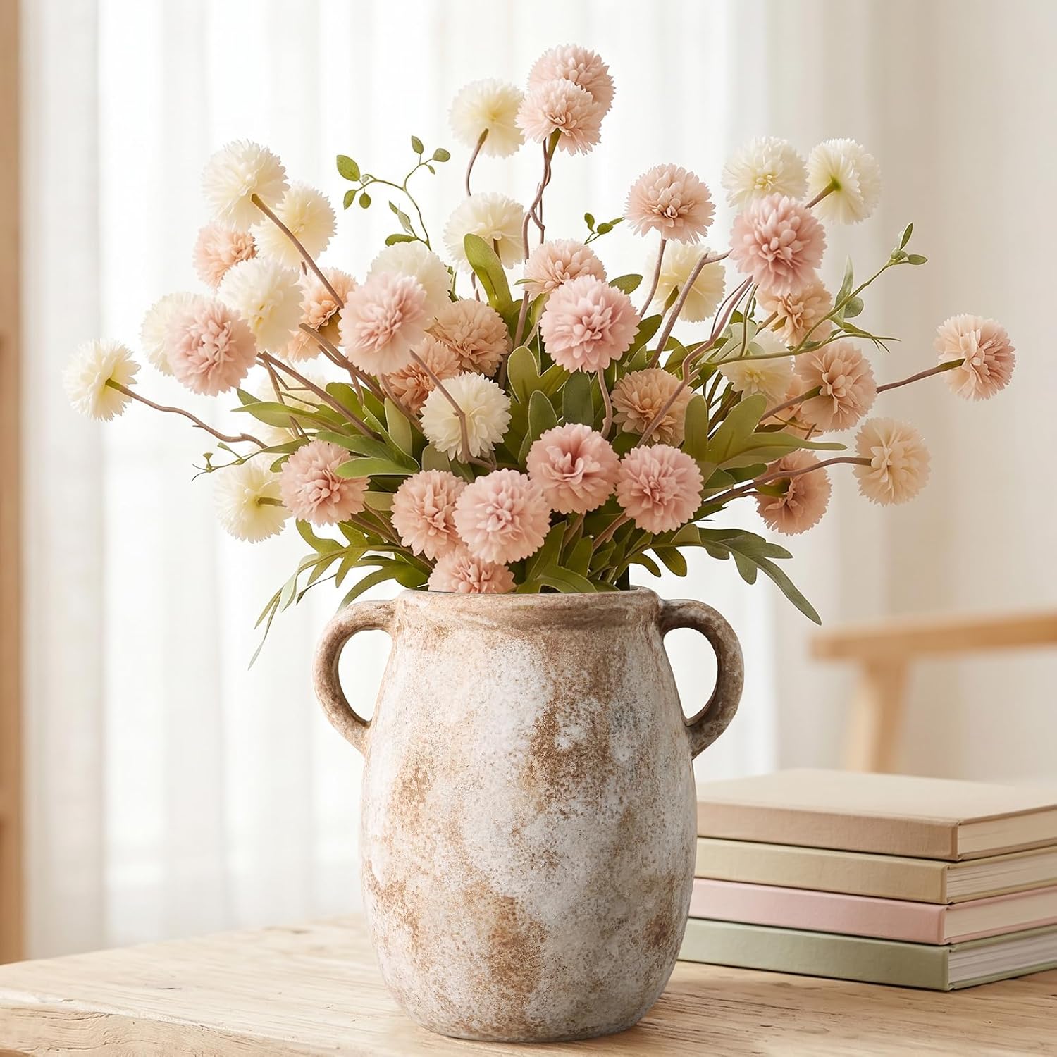 Ceramic Flower Vase / 1-terracotta/7.9 / 7.9 Inch