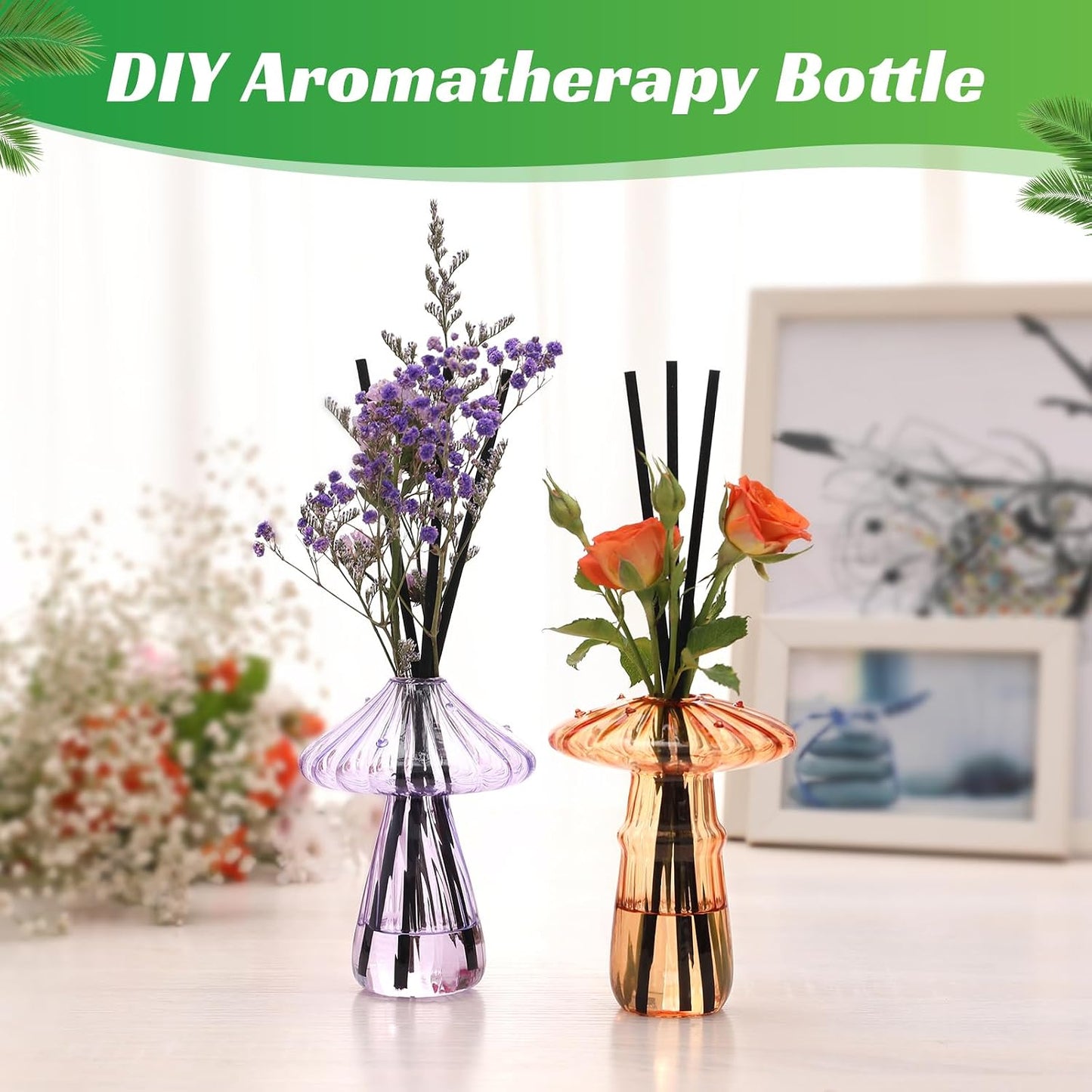 Mushroom Glass Vases / Set of 10
