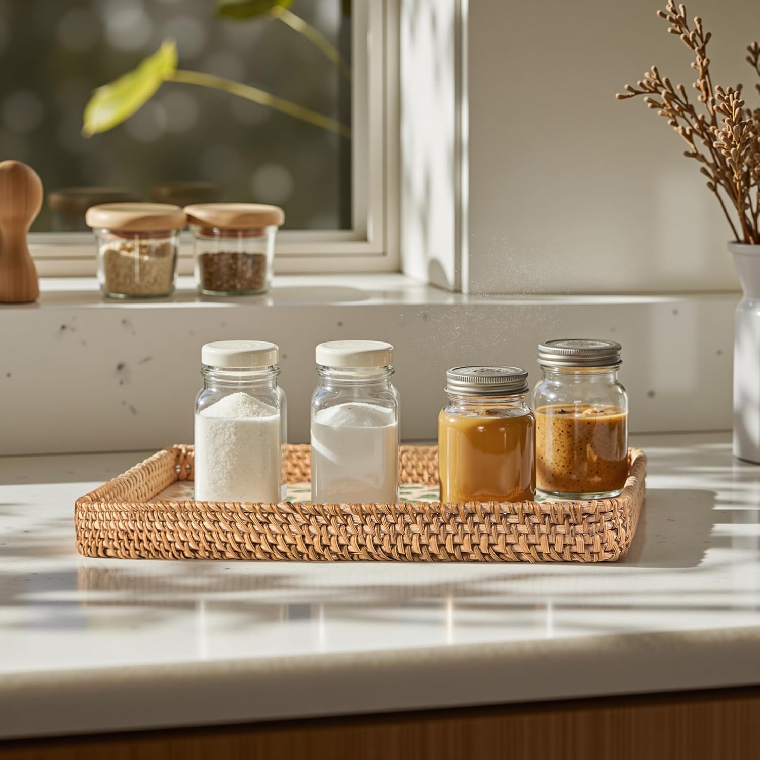 Rattan Serving Tray / Natural / Set of 3