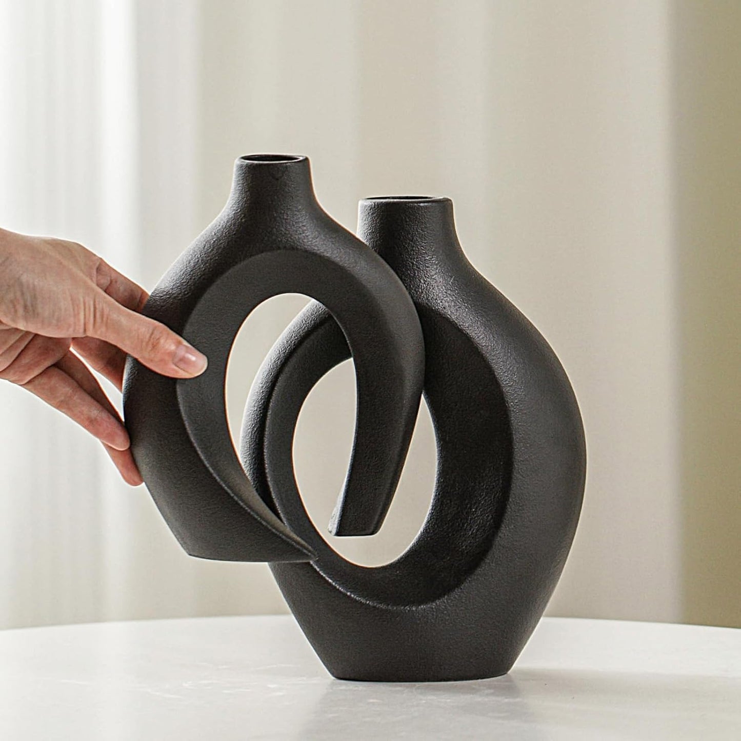 Ceramic Vase Set / Black