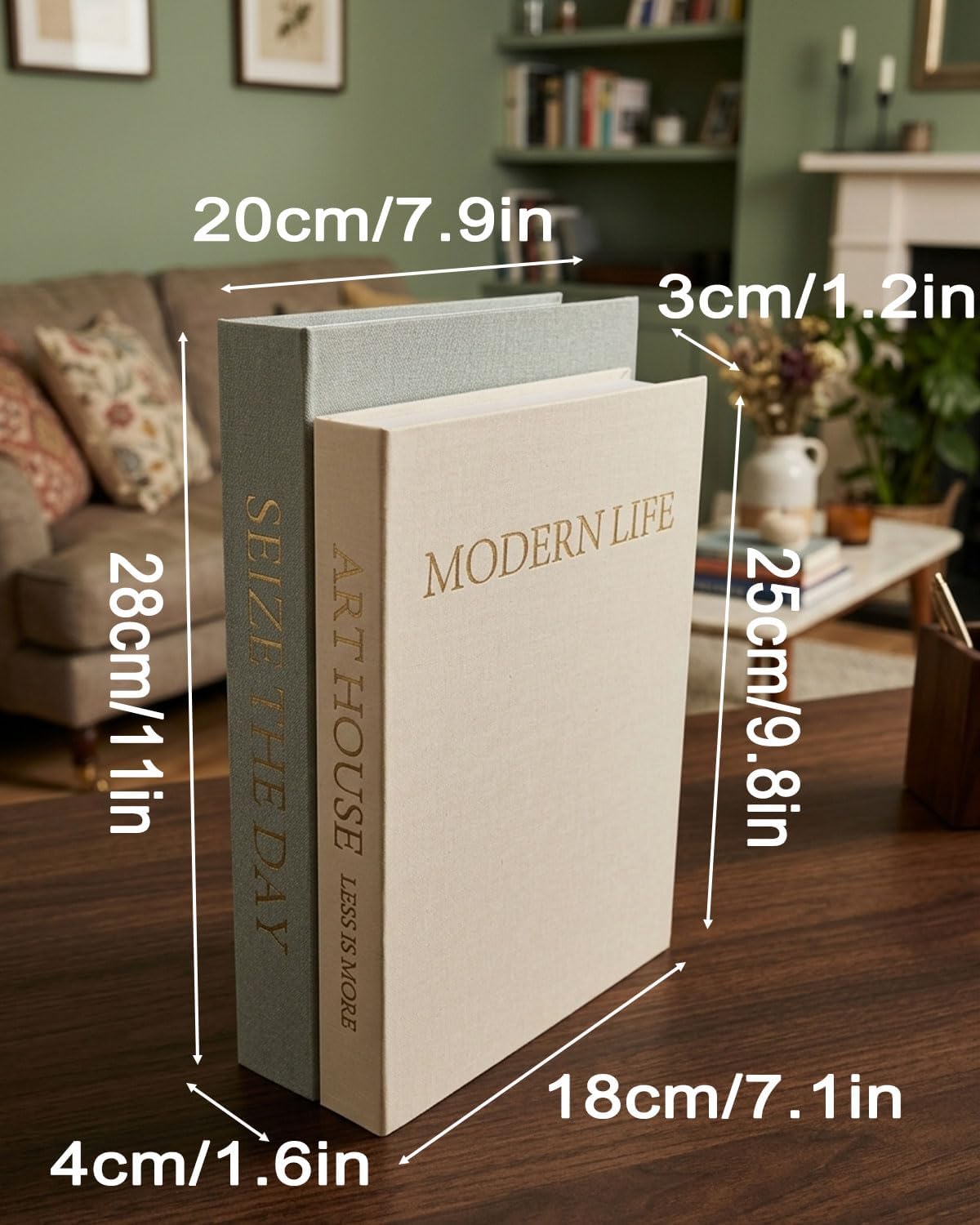 Linen Decor Books / Set of 2