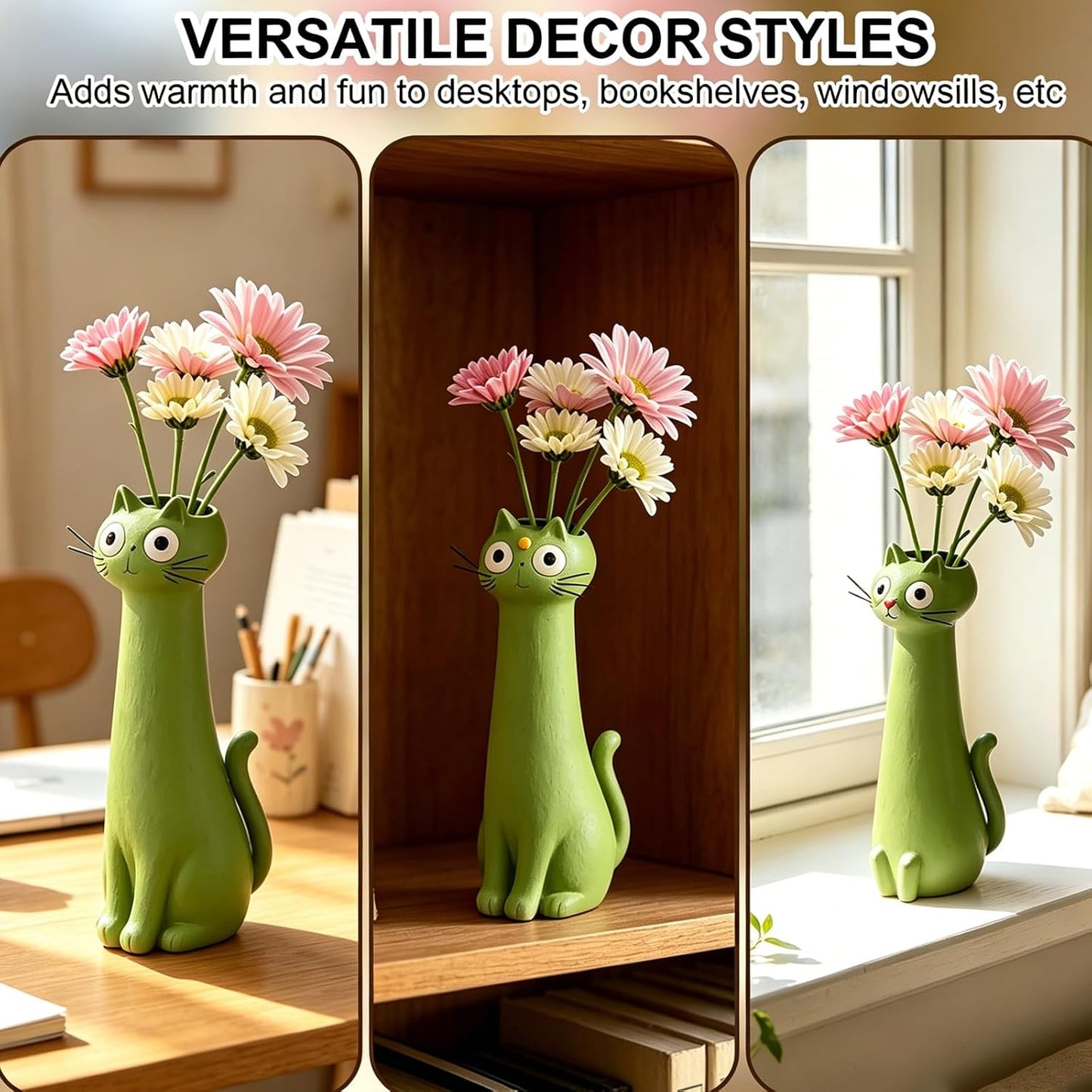Handcrafted Ceramic Cat Vase