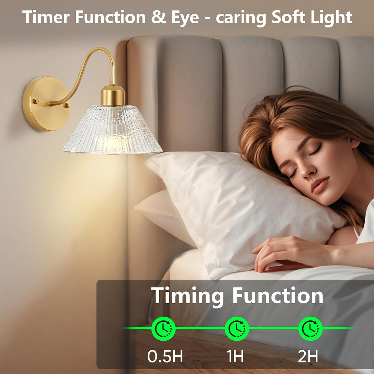 Vintage Battery-Operated Wall Sconces,Wireless Rechargeable Wall Light with Flower Glass Lampshade,Dimmable Wall Lamp