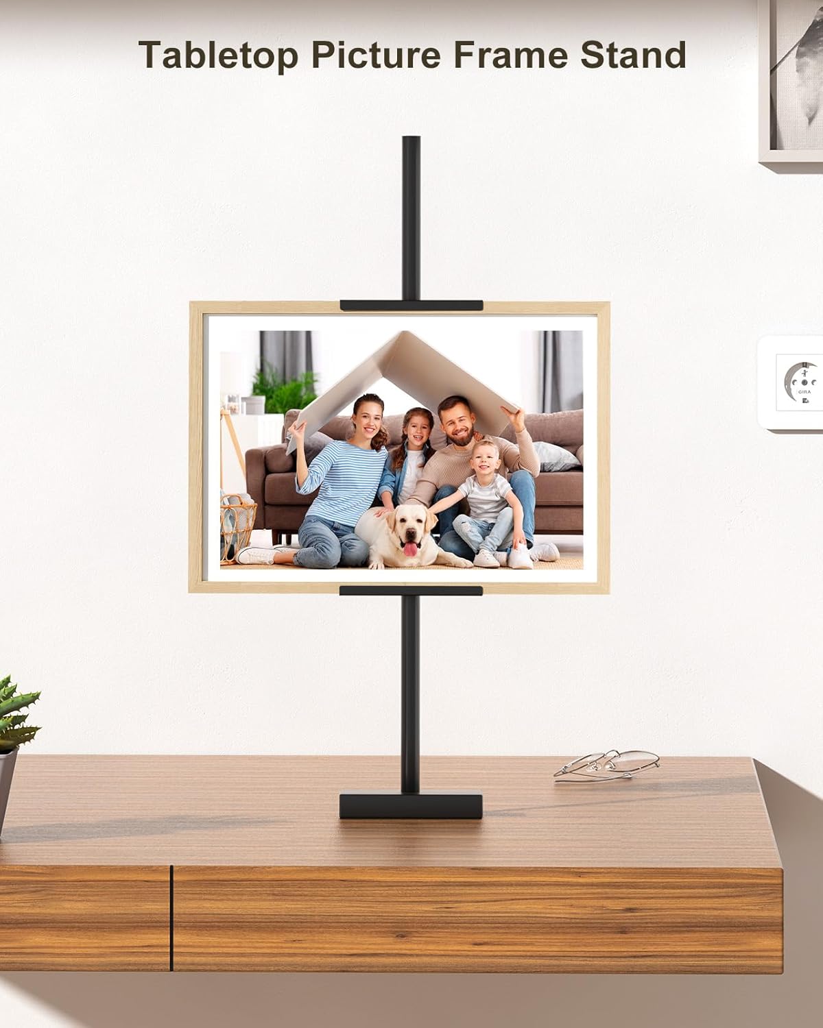 Metal Picture Frame Holder Stand Table / Black