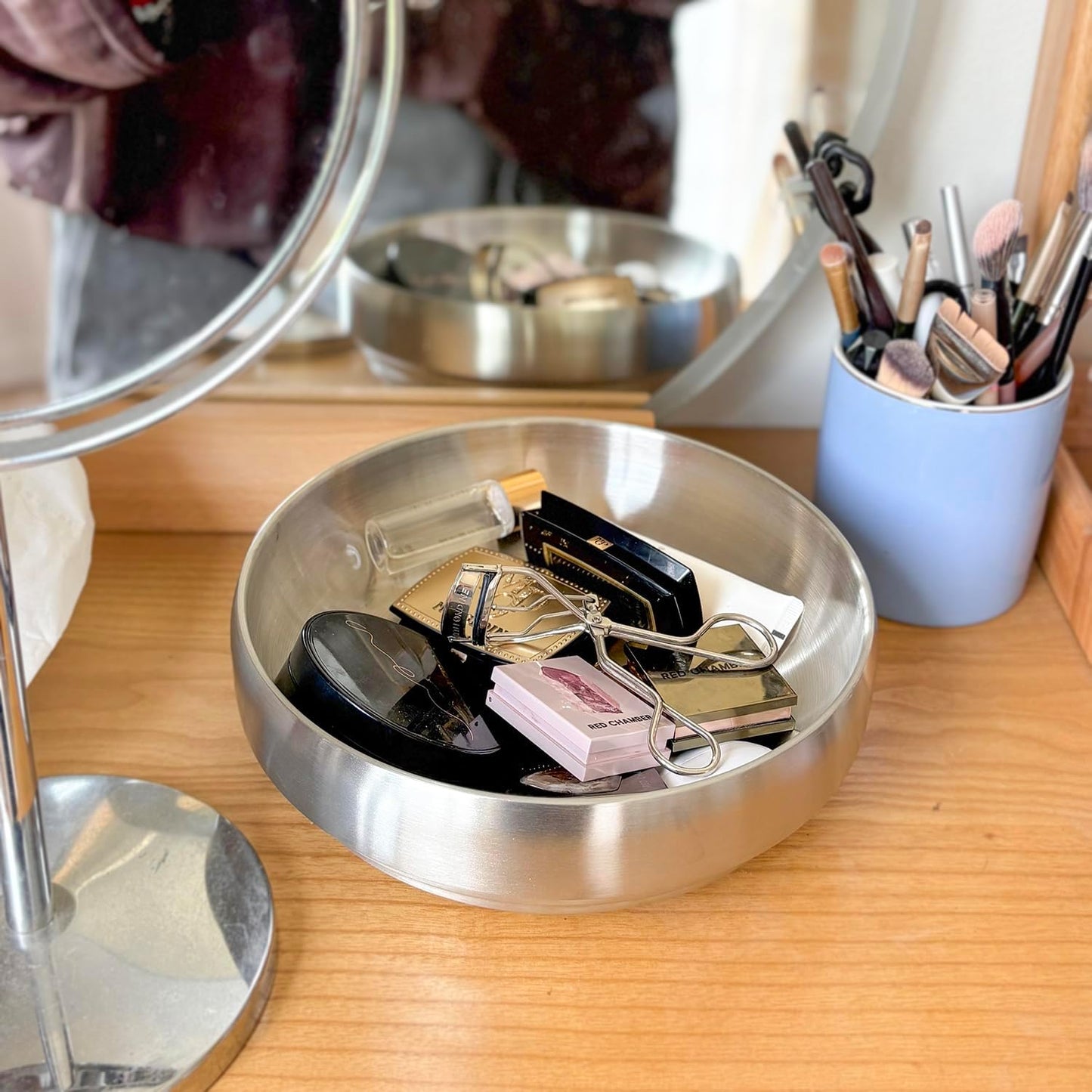 Keys Holder / Catch All Bowl / Silver / 8.3 Inch