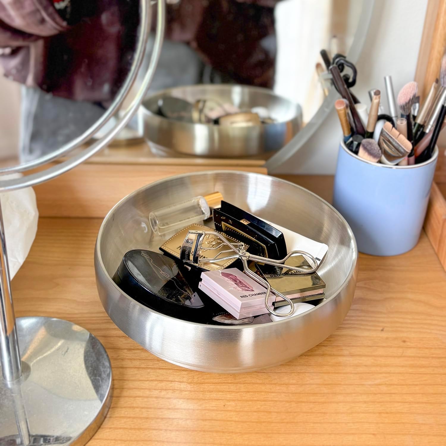Keys Holder / Catch All Bowl / Silver / 8.3 Inch