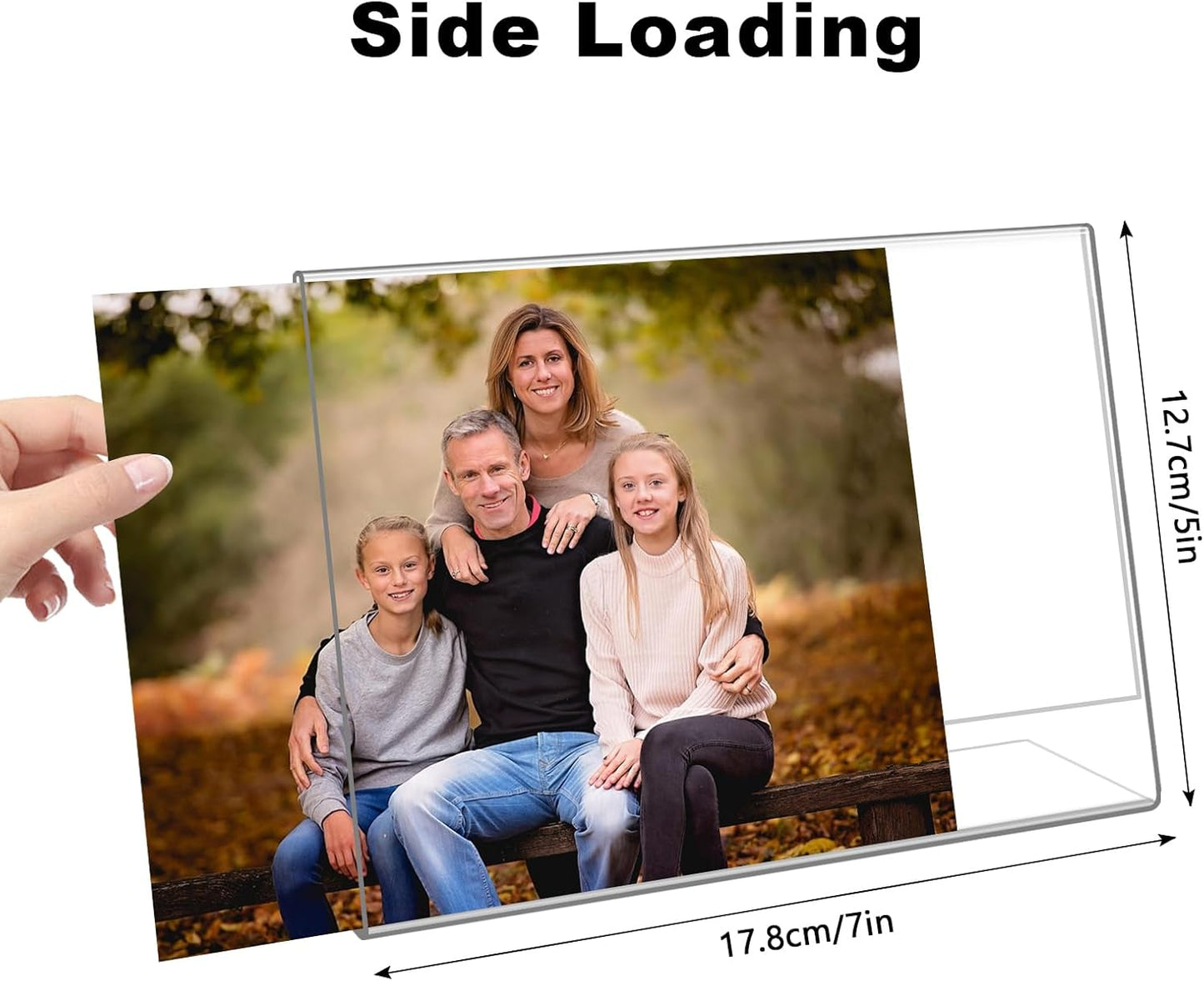 Acrylic Self Standing Picture Frames / Clear / 7 x 5 / Set of 6