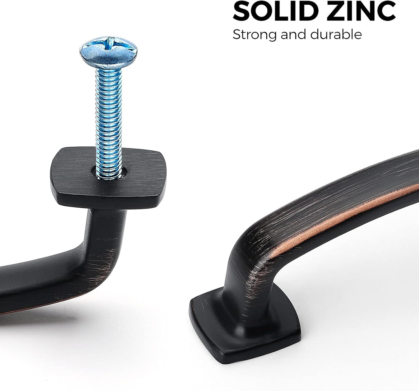 Arch Cabinet Pulls Solid 3-3/ Kitchen Cabinet / Oil Rubbed Bronze / 3-3/4 Inch Hole Center / 4 Inch