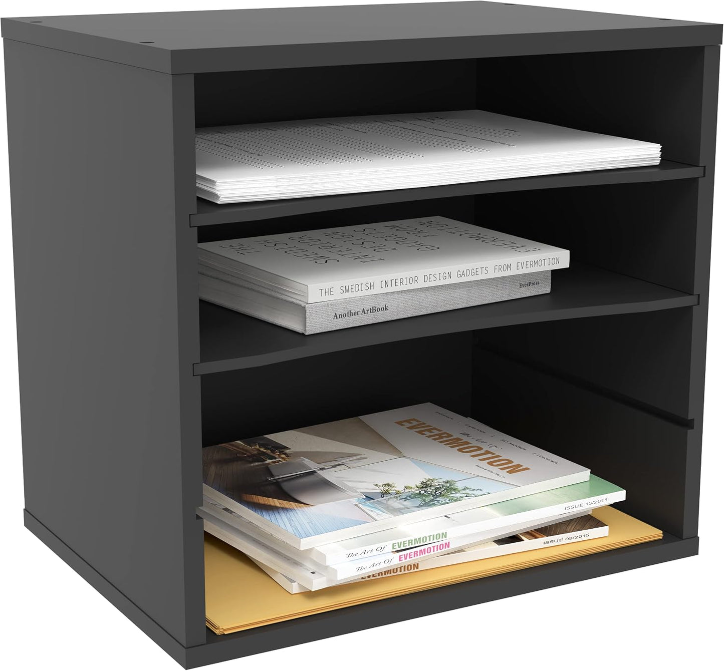 Ballucci 4-Tier Paper Organizer for Desk, Stackable Tray, Desk Storage Organizer Shelves, Stacking Letter Paper Tray